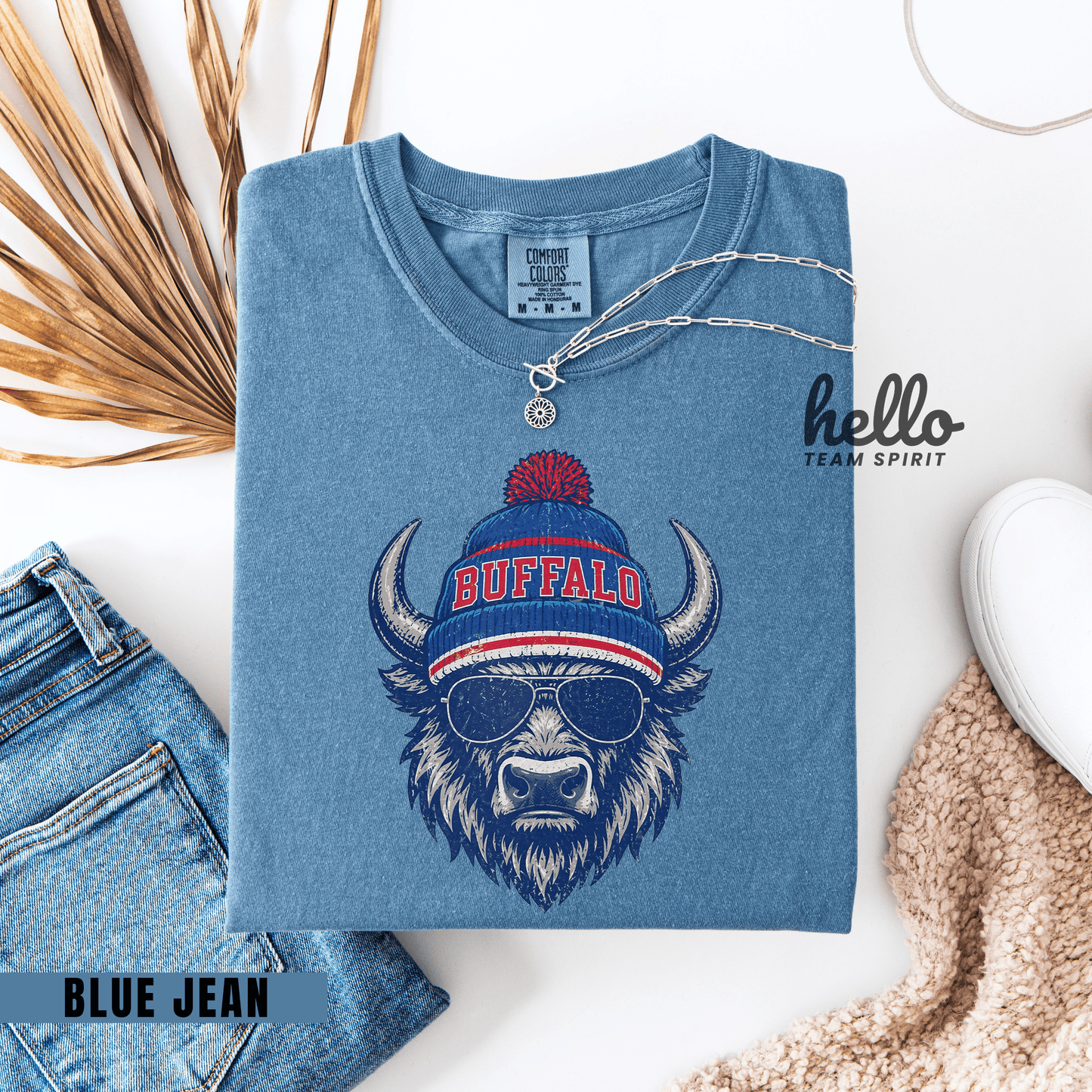 Buffalo Vintage Character Football Graphic T-shirt