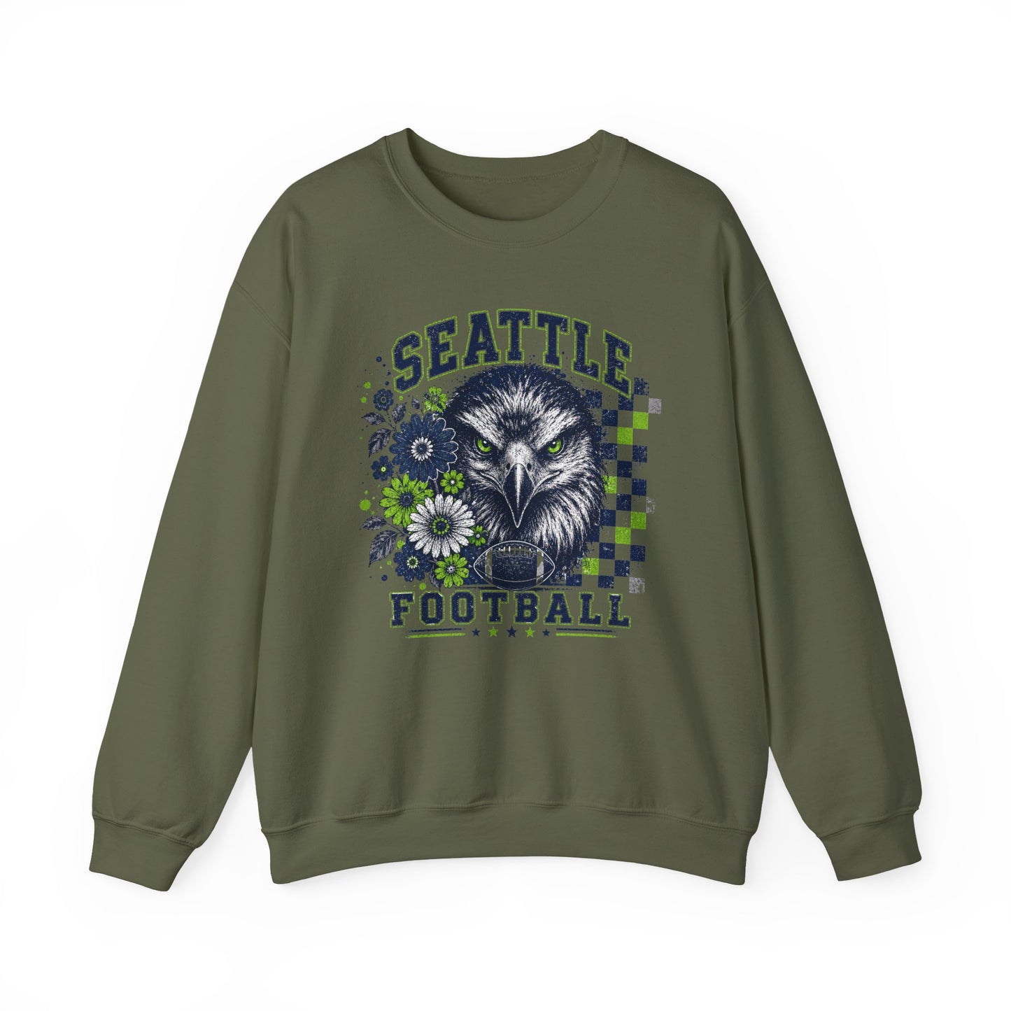 Seattle Checkered Football Graphic Sweatshirt