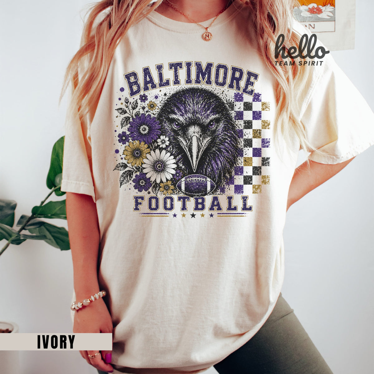 Baltimore Retro Football Graphic T-shirt