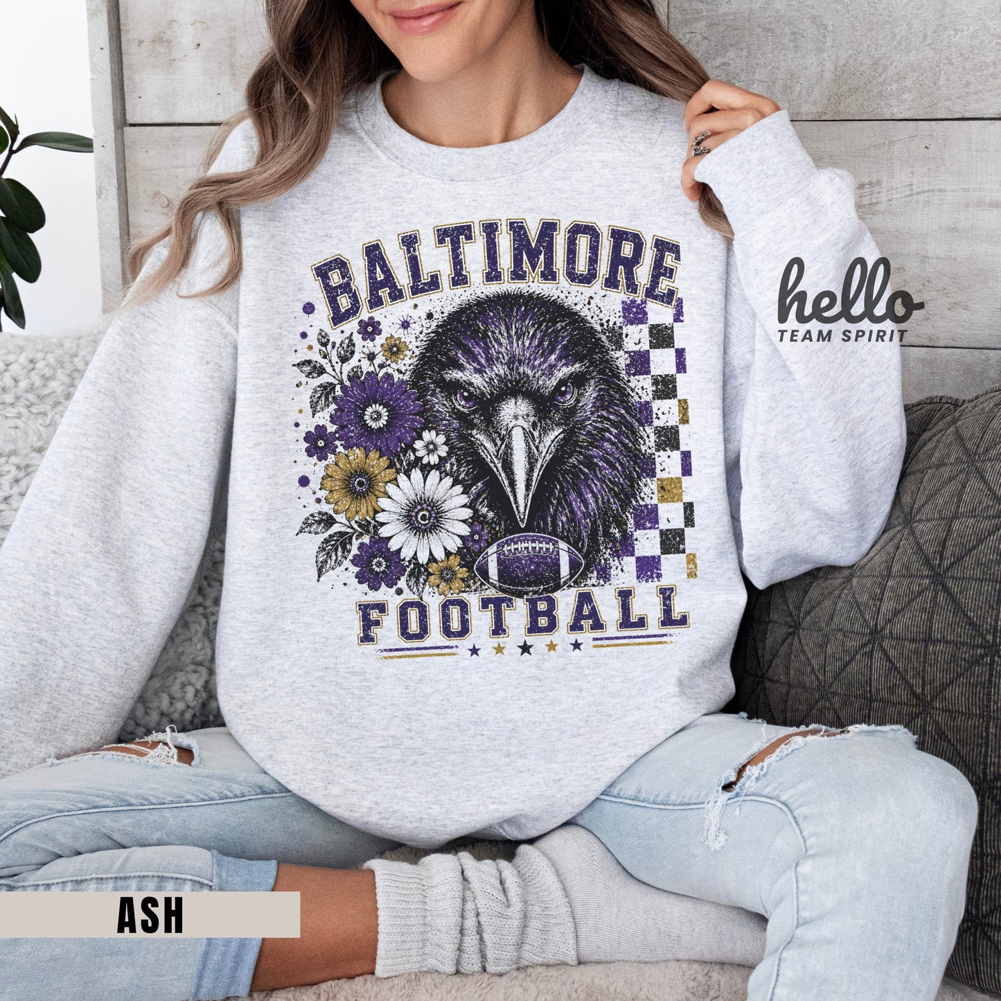 Baltimore Retro Football Graphic Sweatshirt