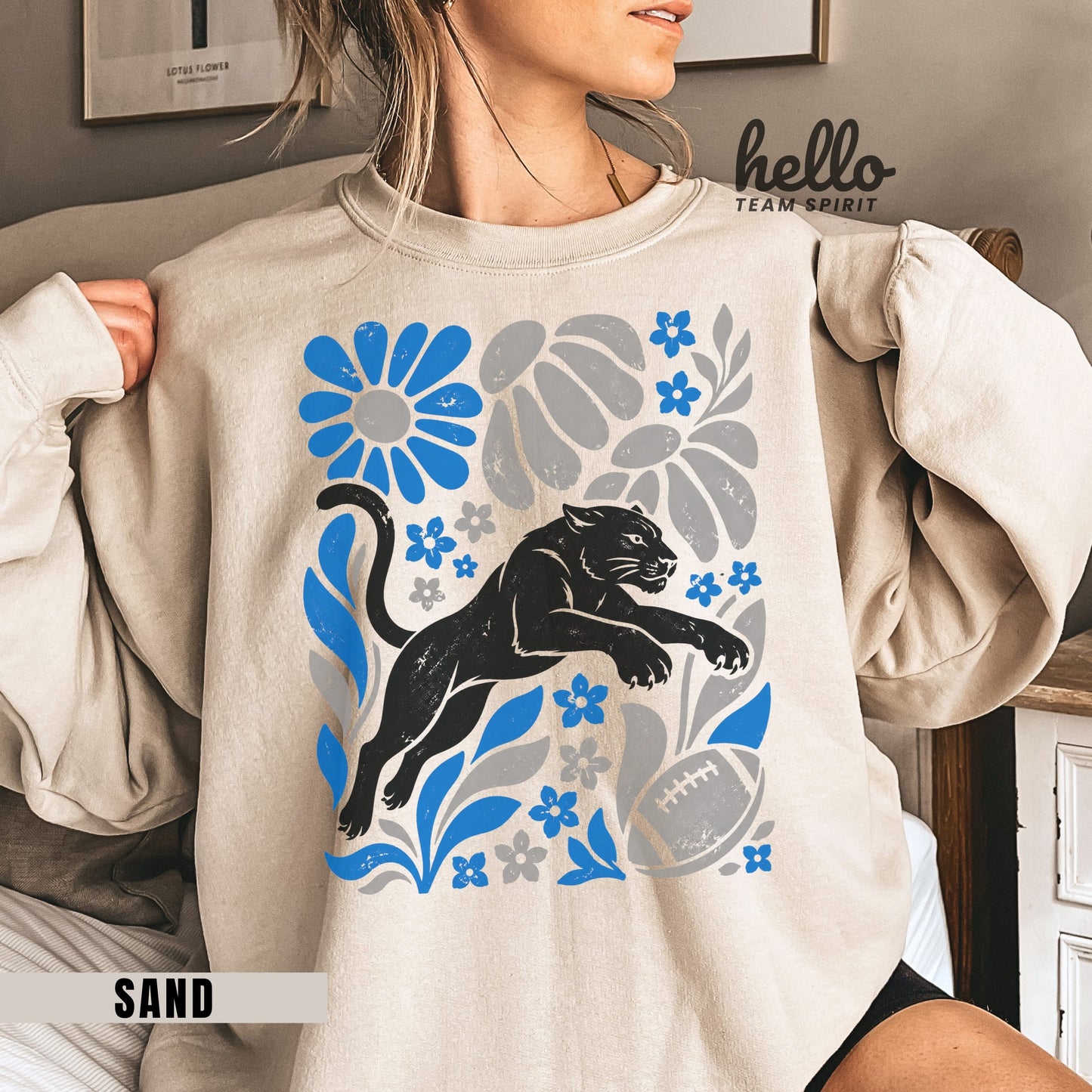 Carolina Boho Football Graphic Sweatshirt