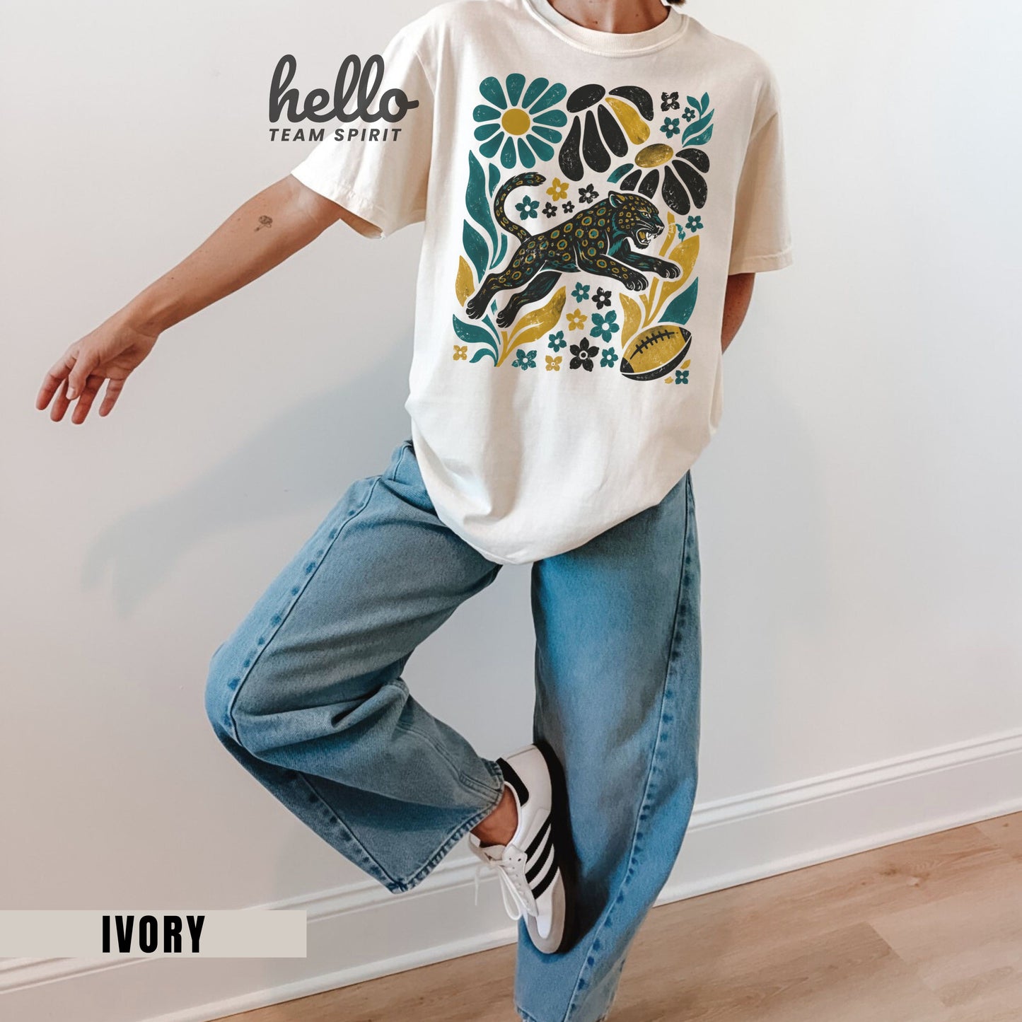 Jacksonville Boho Football Graphic T-shirt