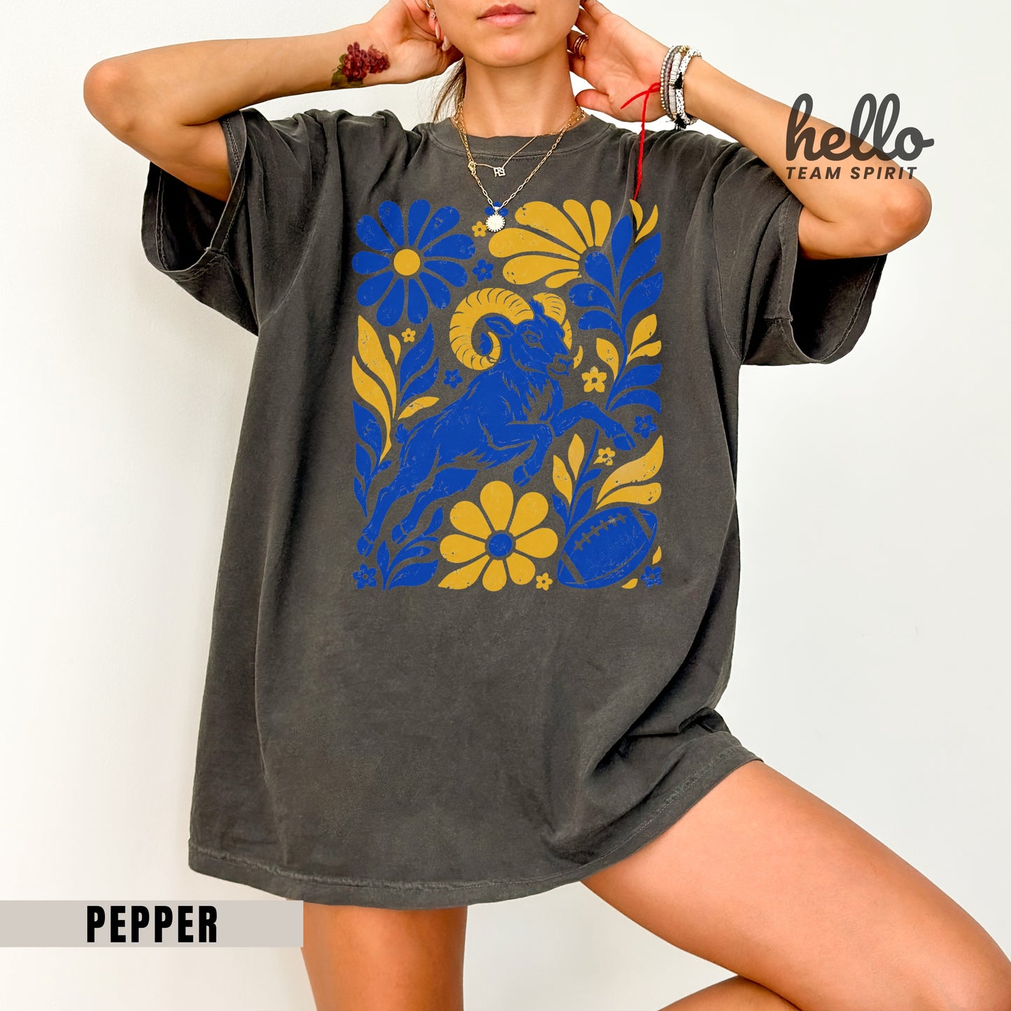 Los Angeles Boho Football Graphic T-shirt