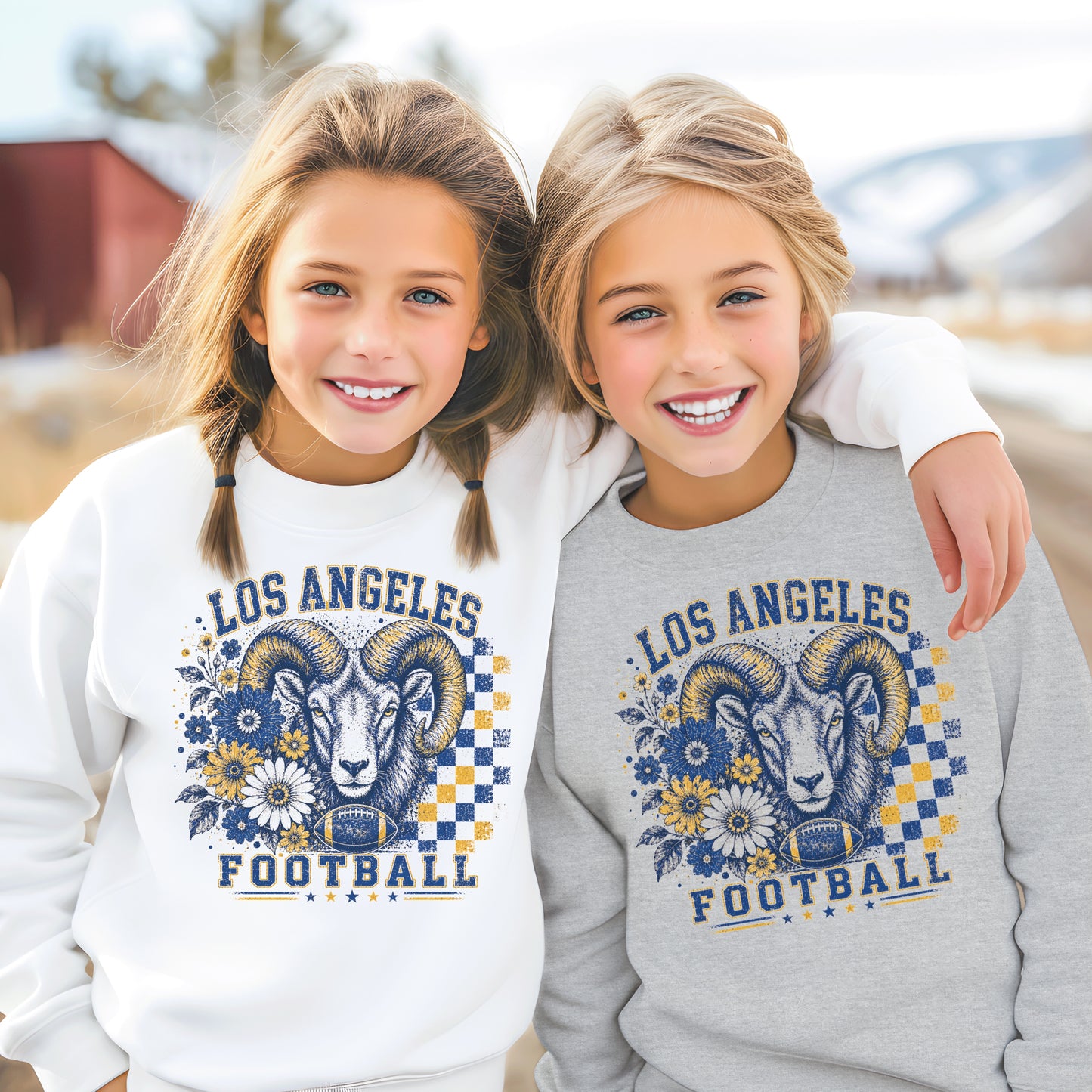 Los Angeles Retro Football Graphic Youth Sweatshirt