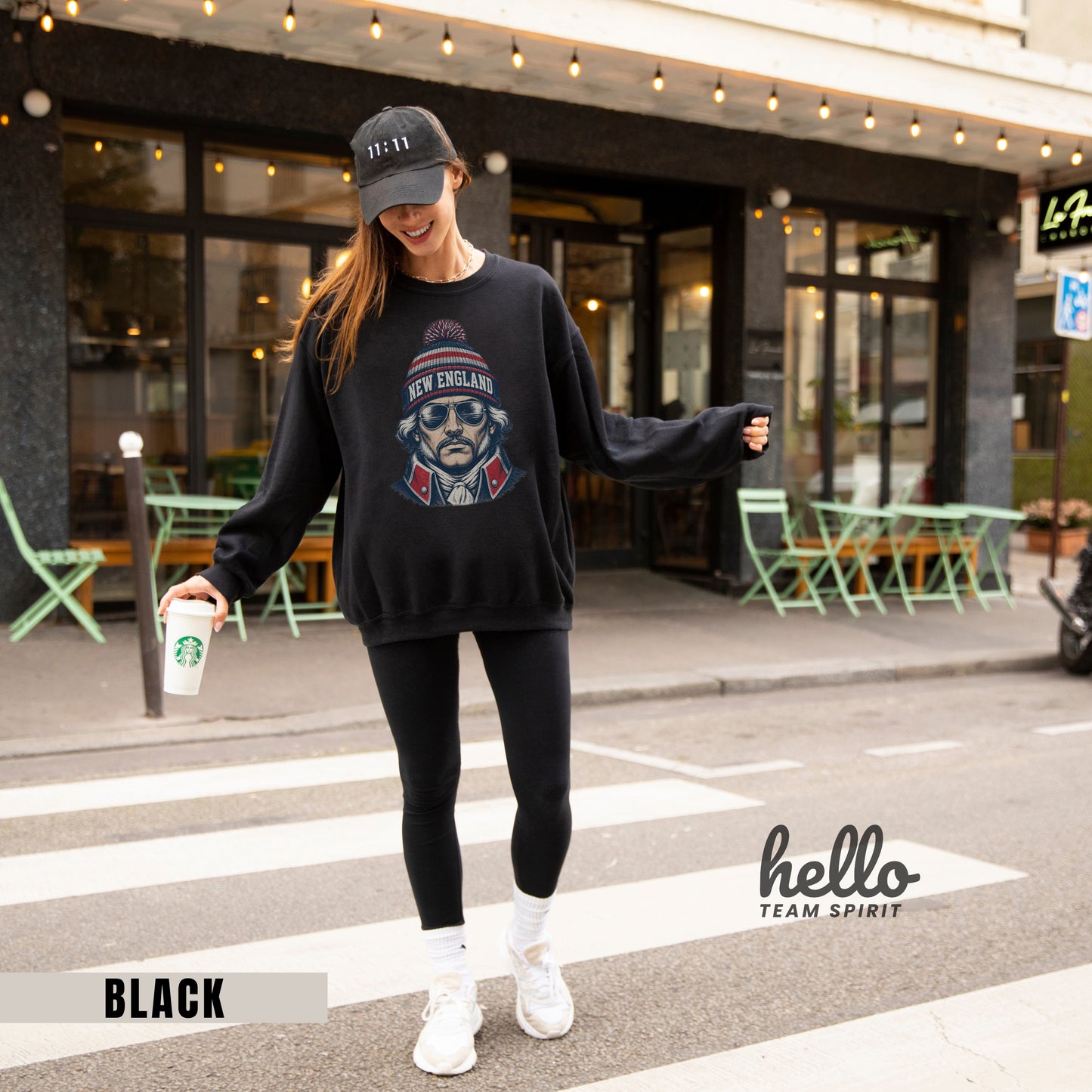 New England Vintage Character Football Graphic Sweatshirt