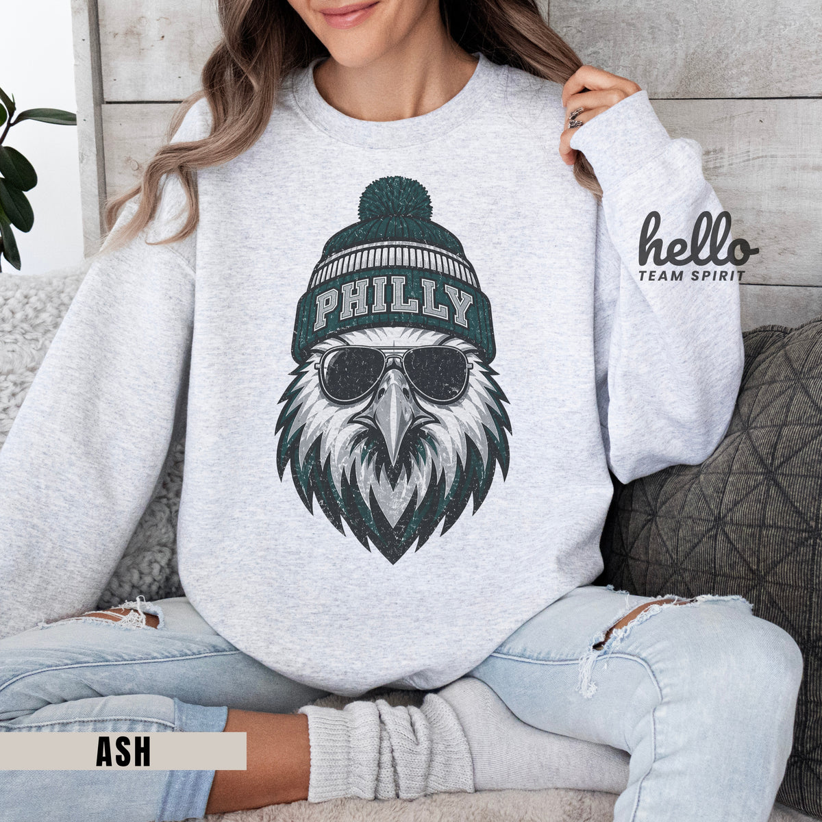 Philadelphia Vintage Character Football Graphic Sweatshirt