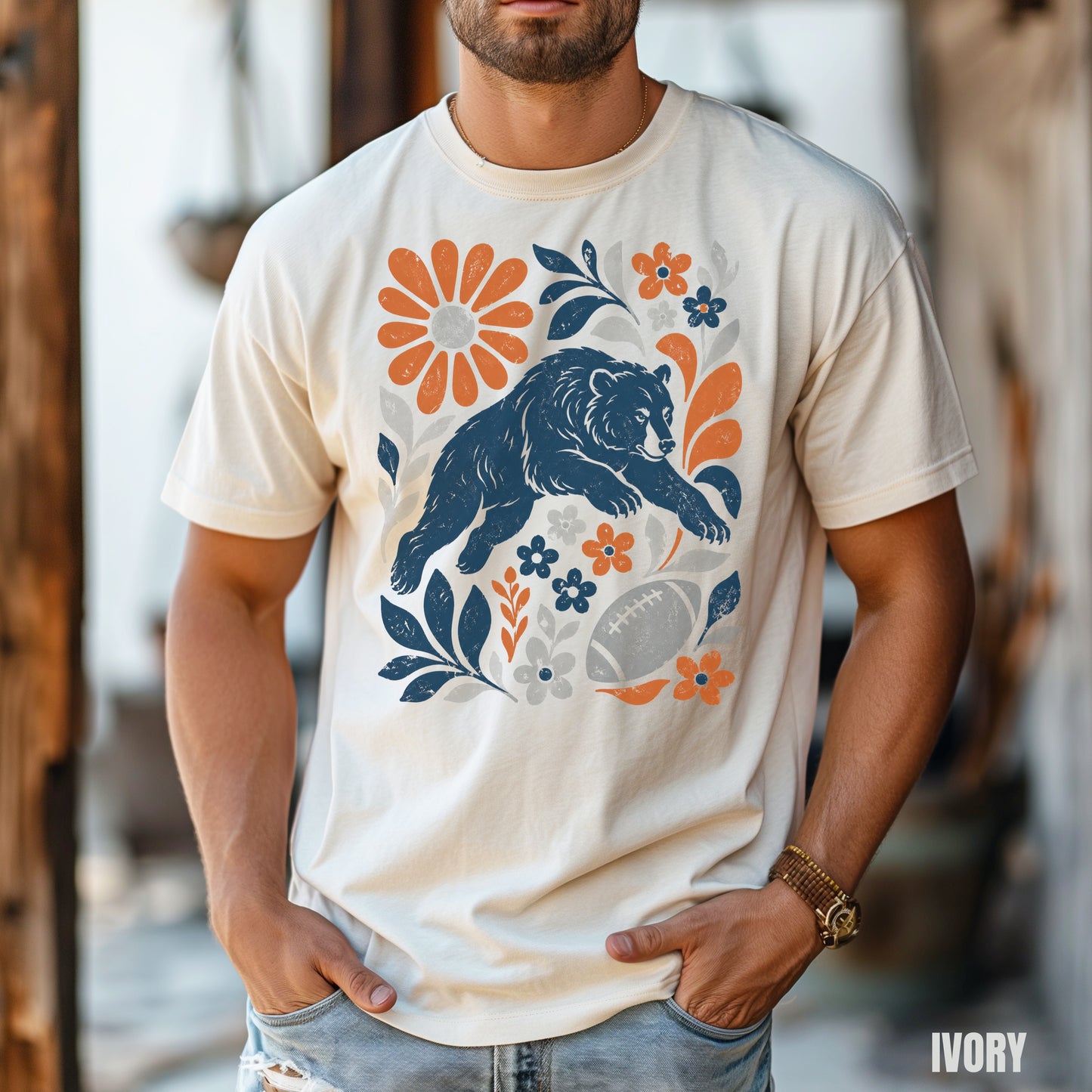 Chicago Boho Football Graphic