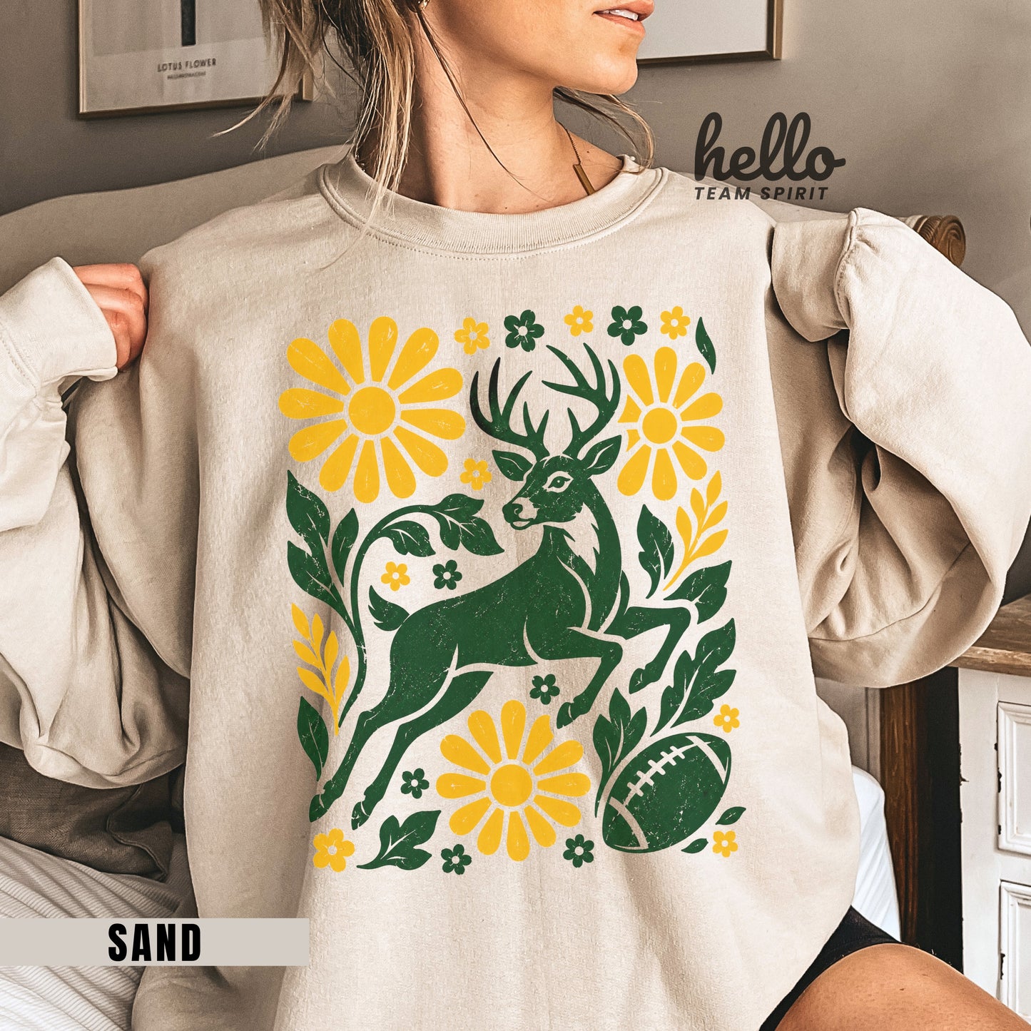 Green Bay Woodland Football Graphic Sweatshirt