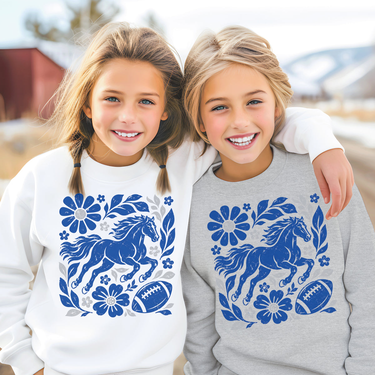 Indianapolis Boho Football Graphic Youth Sweatshirt