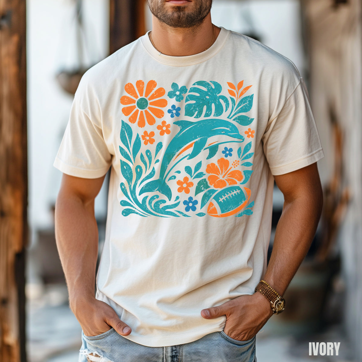 Miami Boho Football Graphic T-shirt