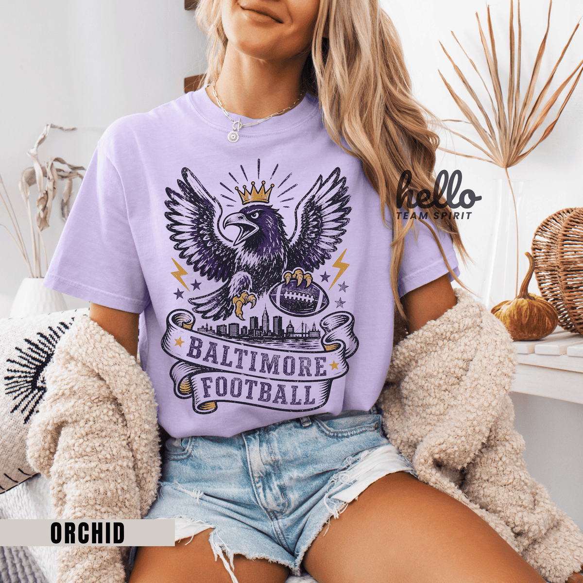 Baltimore Crowned Football Graphic T-shirt