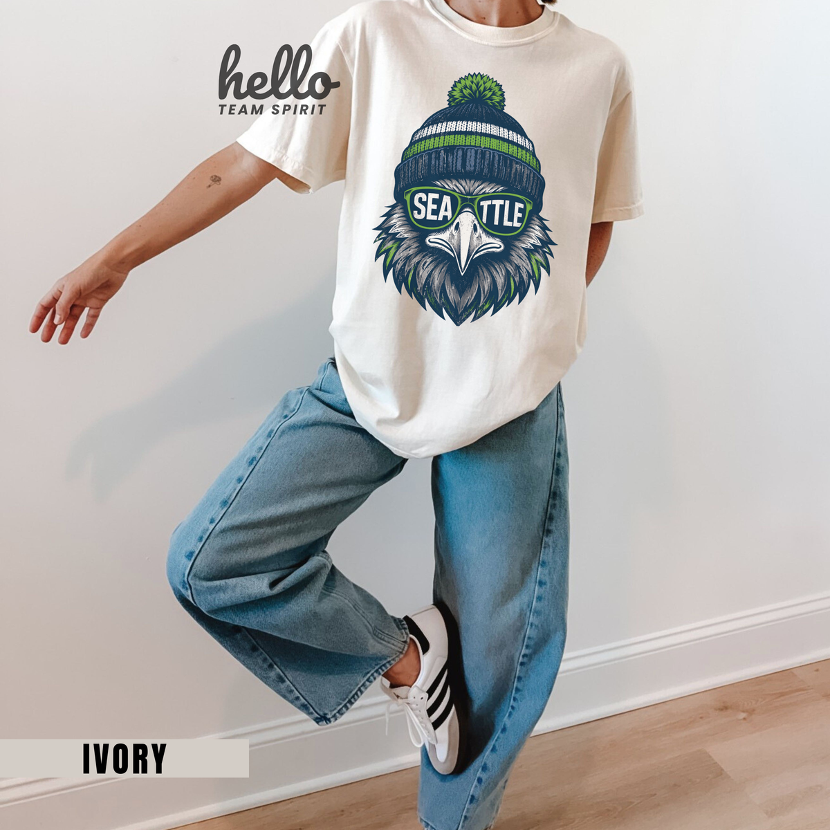 Seattle Vintage Spirit Football Graphic T-shirt