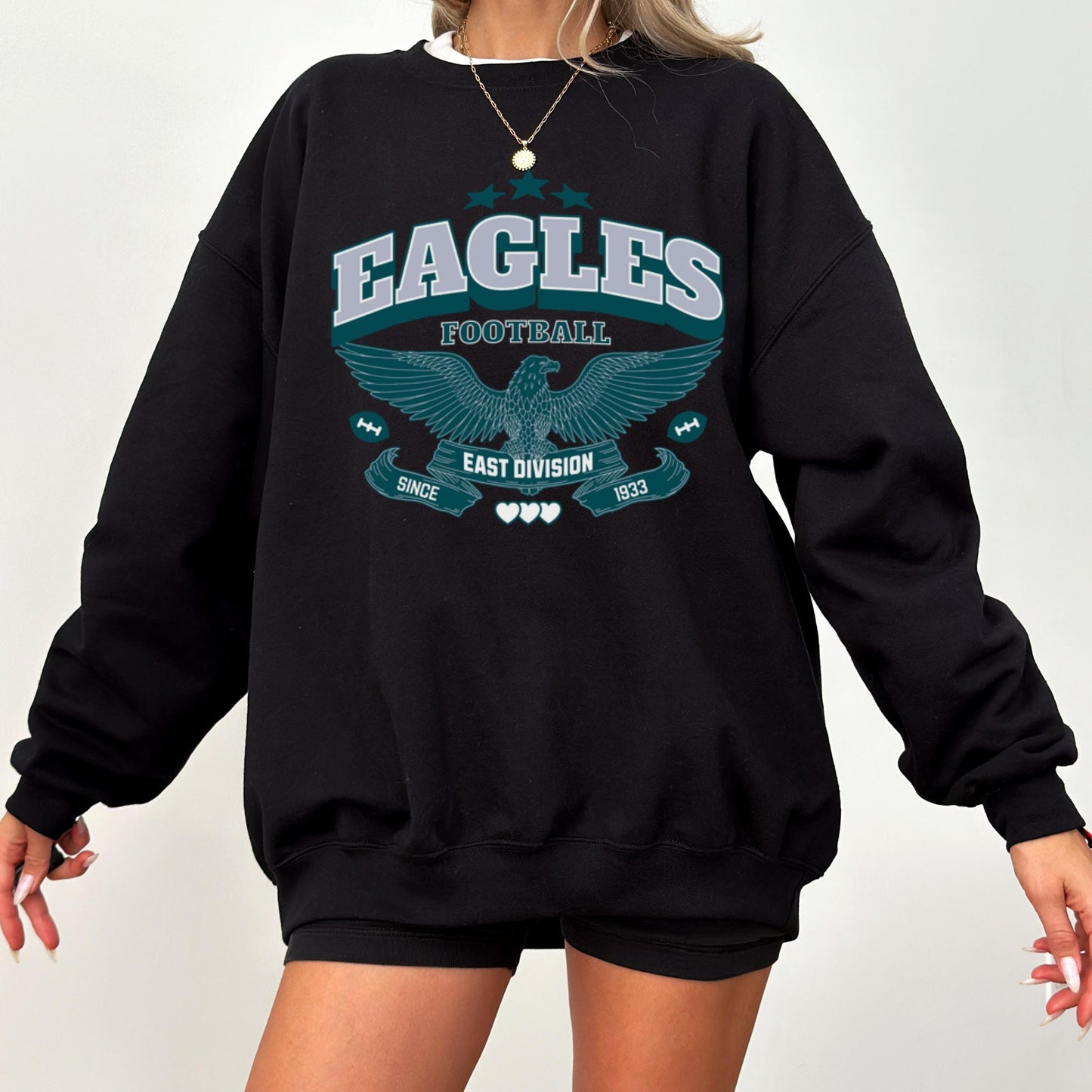 Vintage Philadelphia Football Crewneck Sweatshirt, Eagle Sweatshirt, Retro Philadelphia Football Shirt, Philadelphia Fan Gift