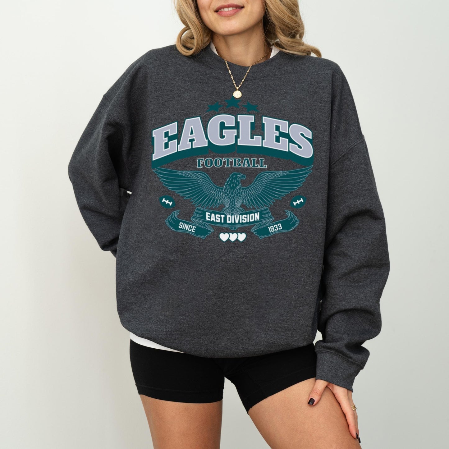 Vintage Philadelphia Football Crewneck Sweatshirt, Eagle Sweatshirt, Retro Philadelphia Football Shirt, Philadelphia Fan Gift