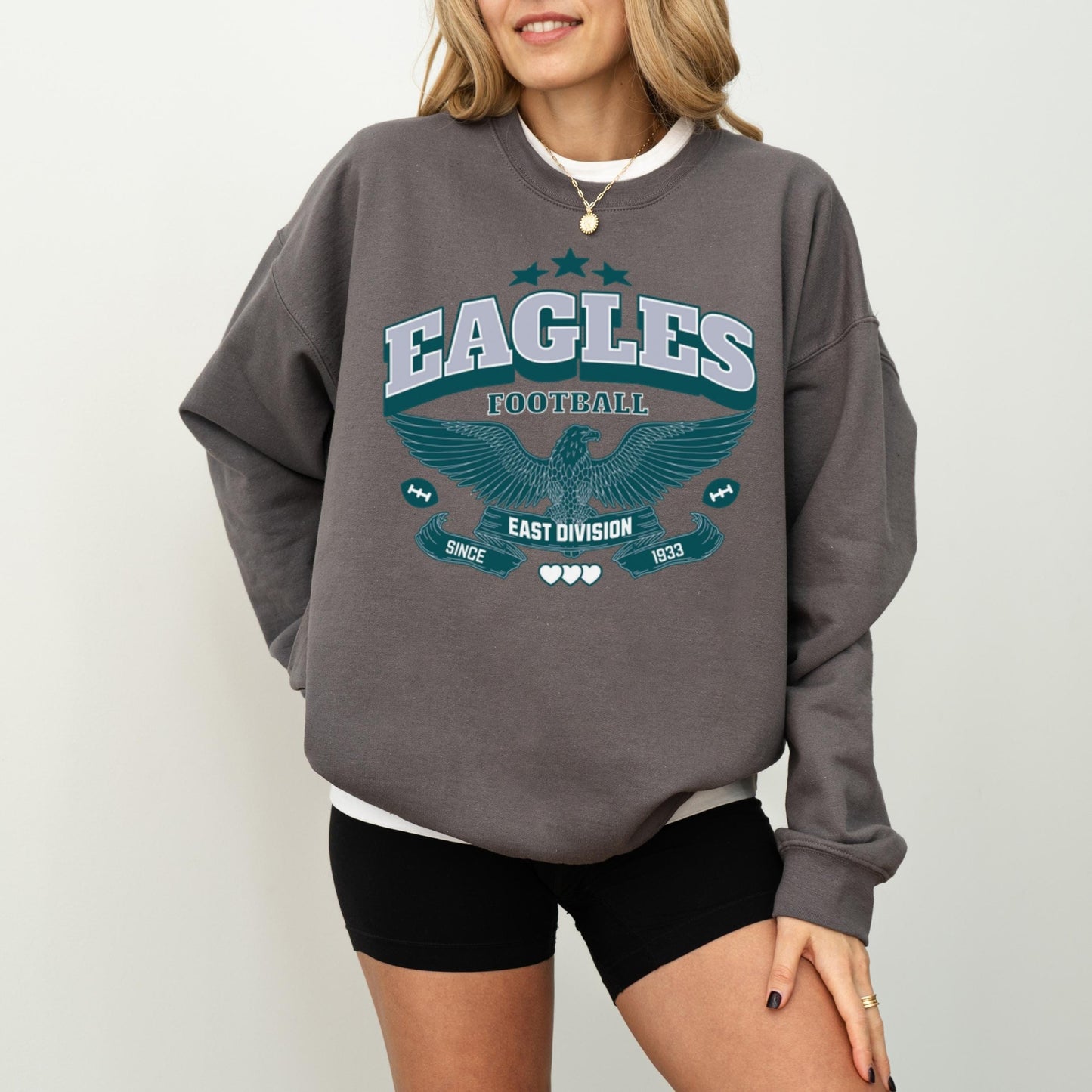 Vintage Philadelphia Football Crewneck Sweatshirt, Eagle Sweatshirt, Retro Philadelphia Football Shirt, Philadelphia Fan Gift