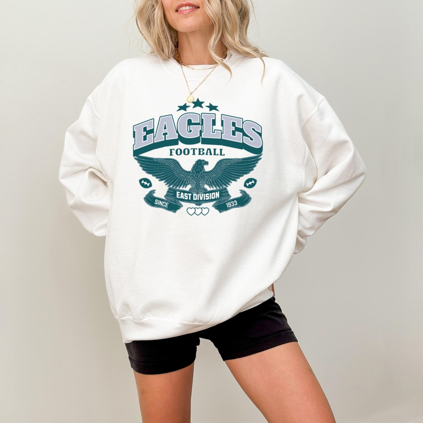 Vintage Philadelphia Football Crewneck Sweatshirt, Eagle Sweatshirt, Retro Philadelphia Football Shirt, Philadelphia Fan Gift