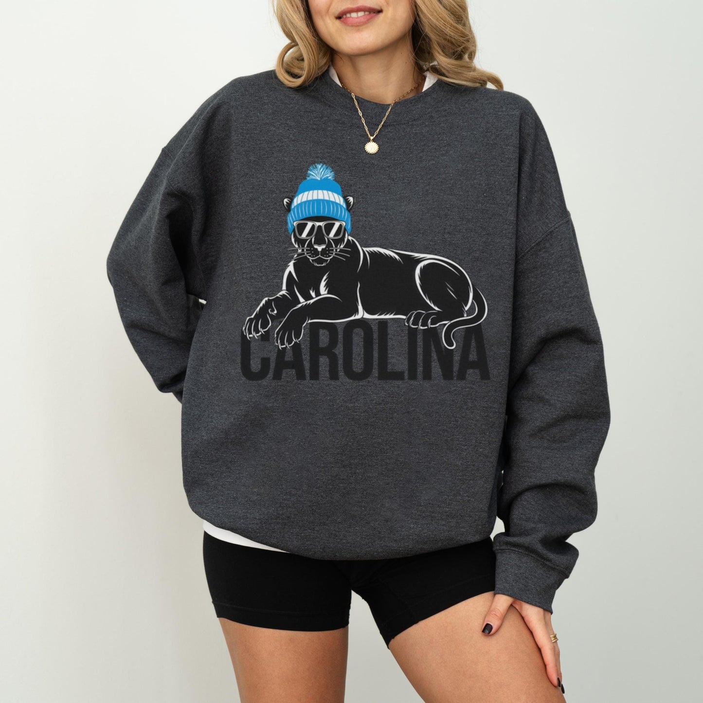 Carolina Football Crewneck Sweatshirt, Vintage Sports Fan Apparel, Trendy Game Day Gift, Unisex Carolina Sweatshirt, Carolina Football Fan
