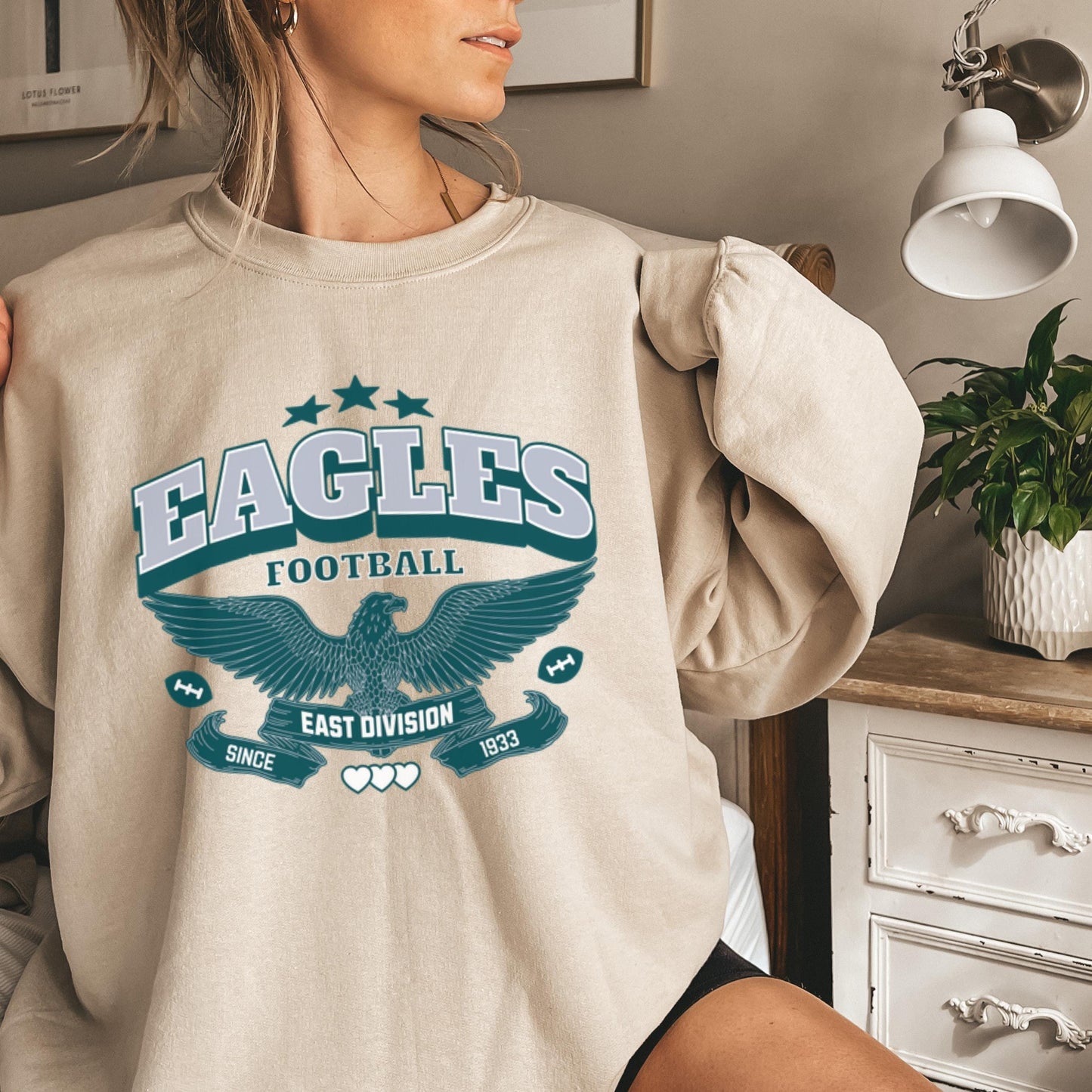 Vintage Philadelphia Football Crewneck Sweatshirt, Eagle Sweatshirt, Retro Philadelphia Football Shirt, Philadelphia Fan Gift