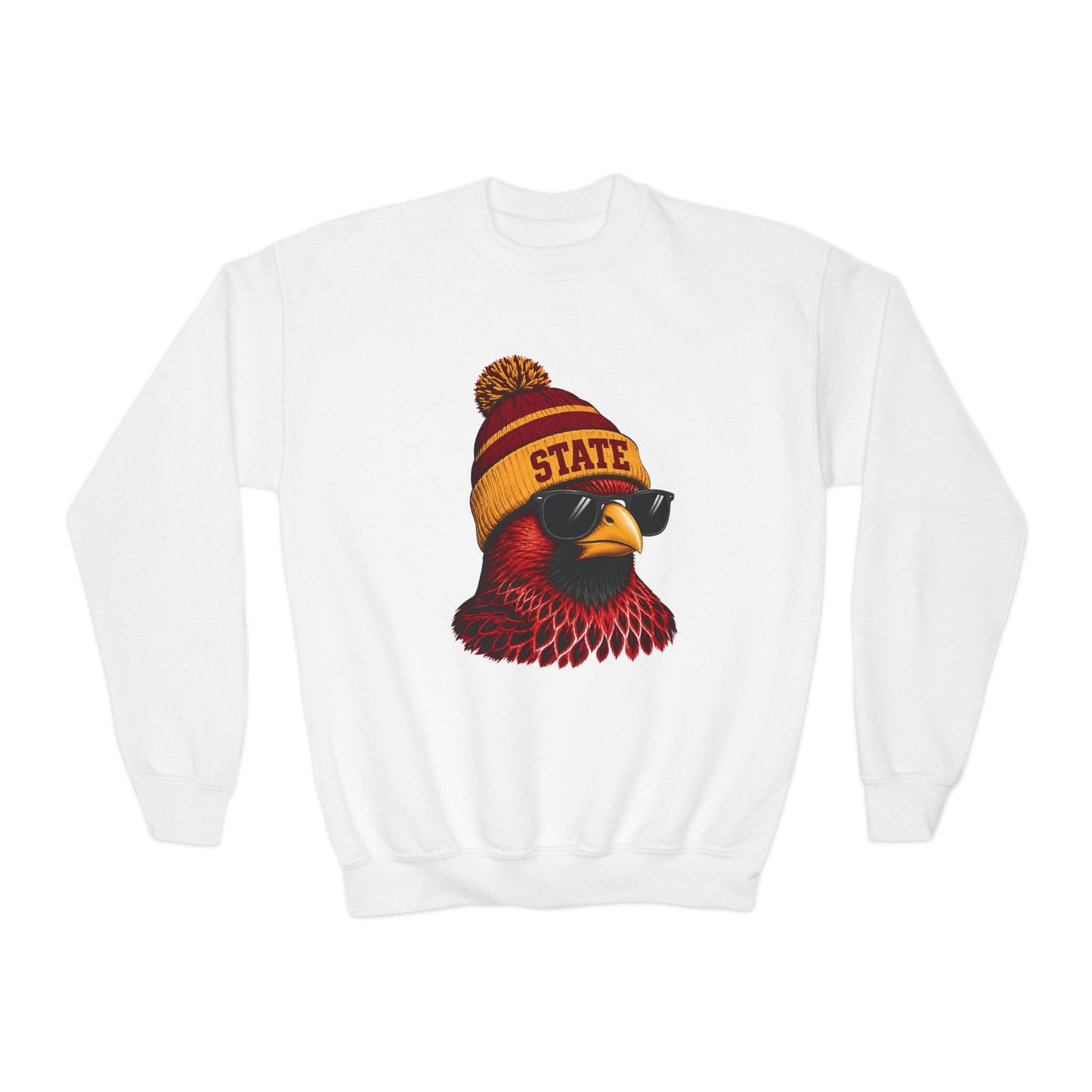 Youth Cardinal Football Graphic Youth Sweatshirt