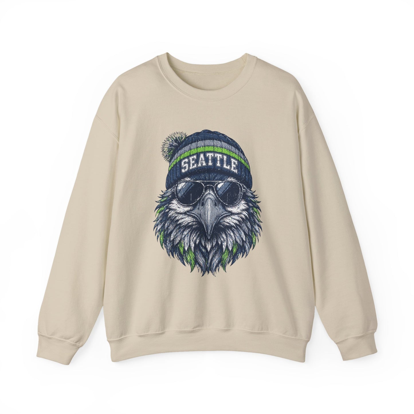 Seattle Vintage Character Football Graphic Sweatshirt