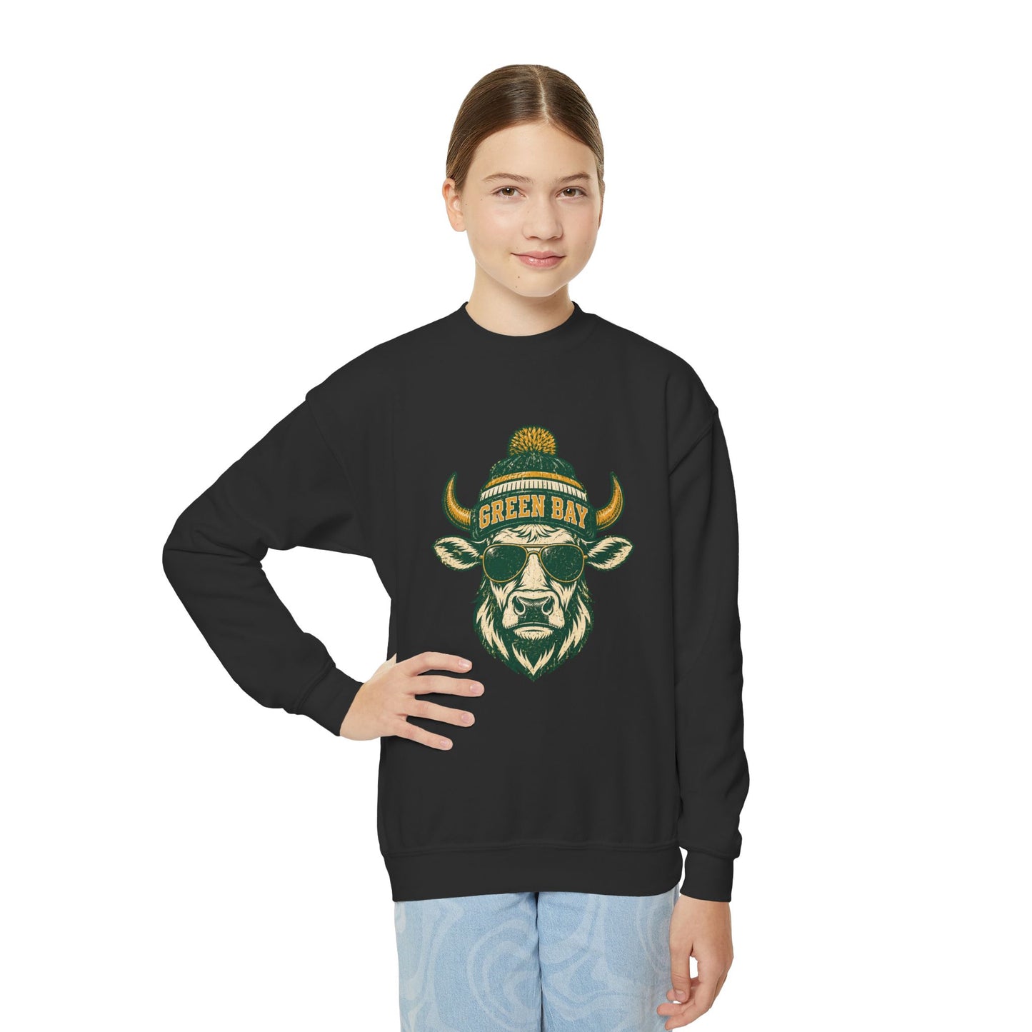 Green Bay Western Character Football Graphic Youth Sweatshirt