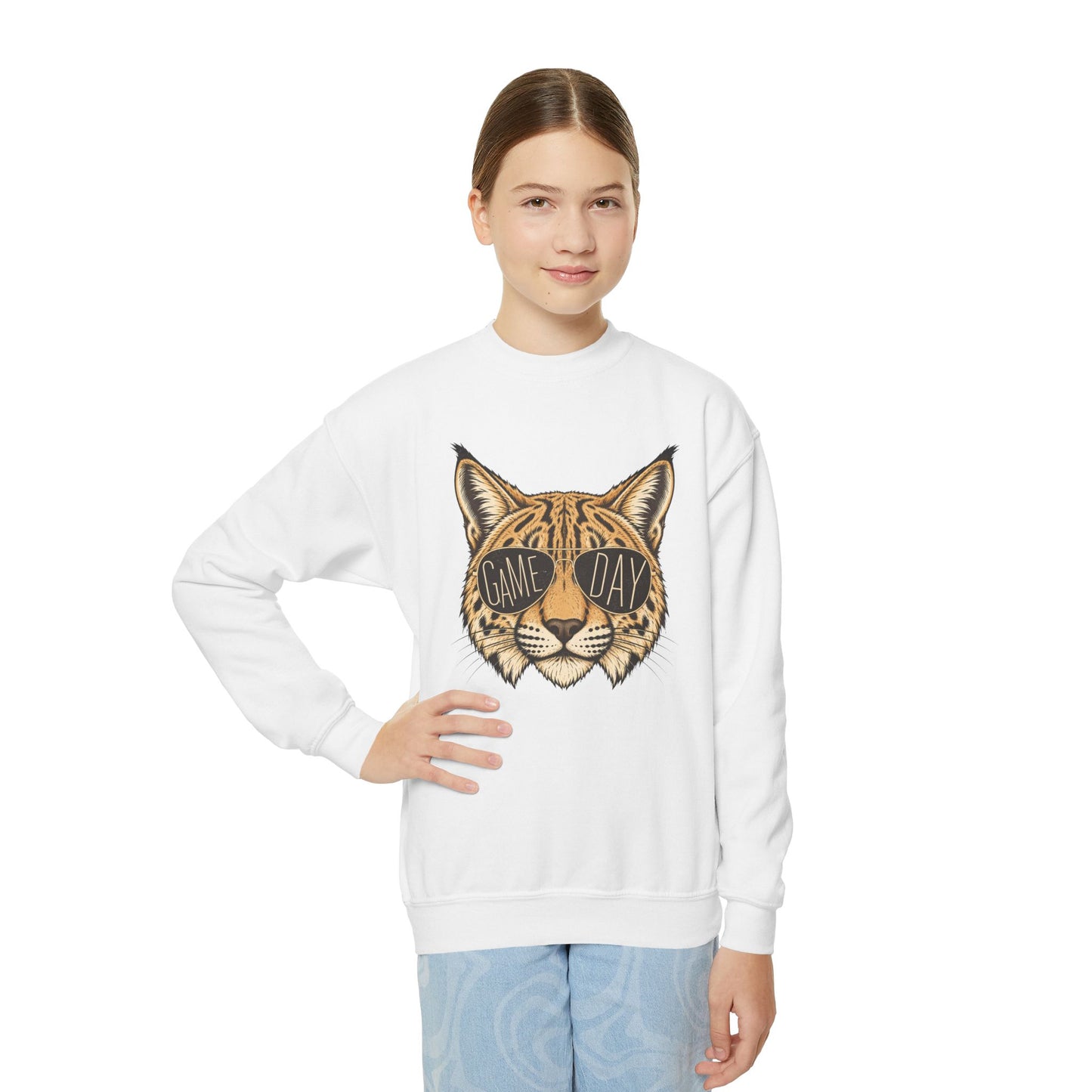 Wildcat Vintage School Spirit Graphic Youth Sweatshirt