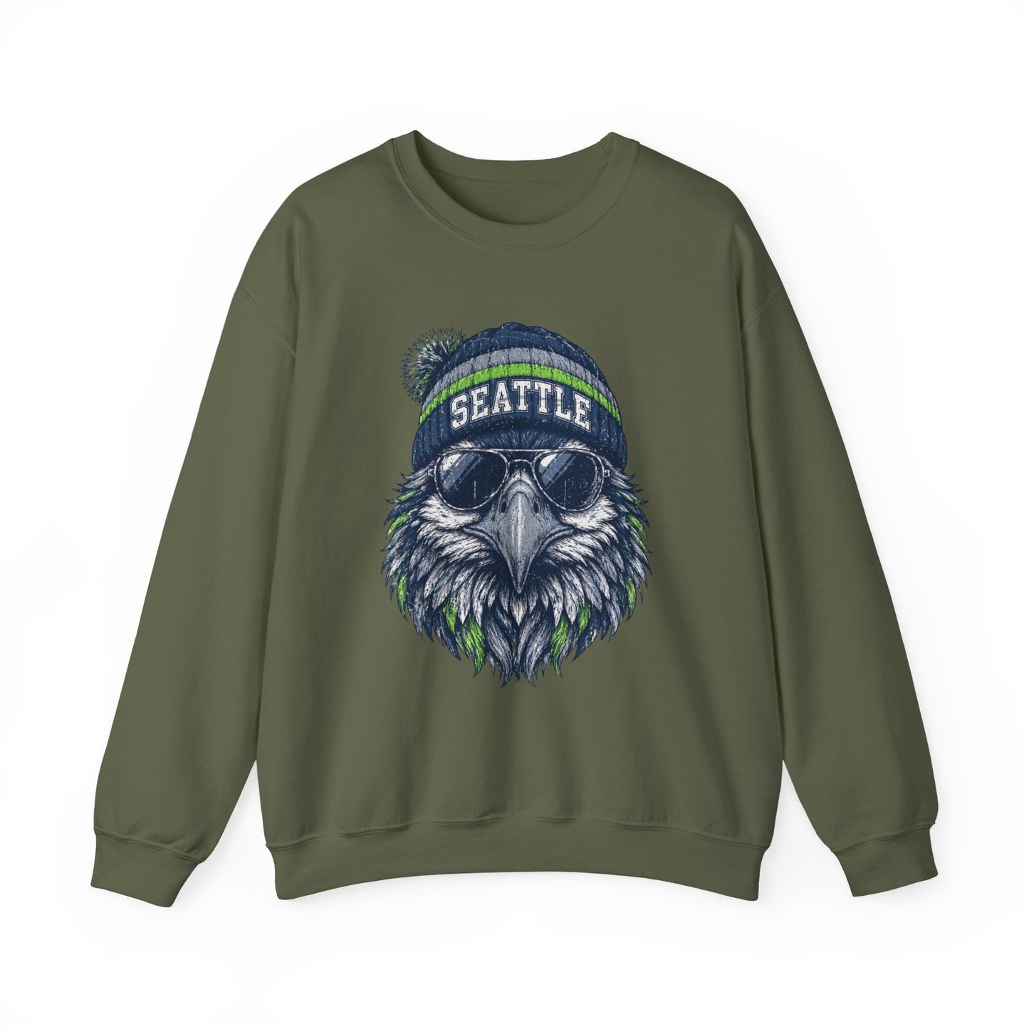 Seattle Vintage Character Football Graphic Sweatshirt
