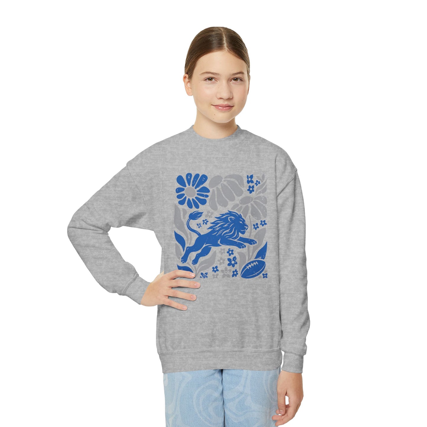 Detroit Boho Football Graphic Youth Sweatshirt