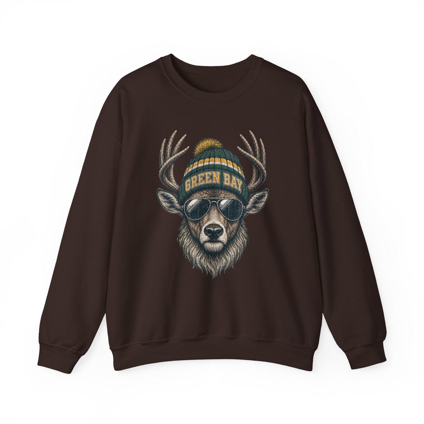 Green Bay Retro Woodland Football Graphic Sweatshirt