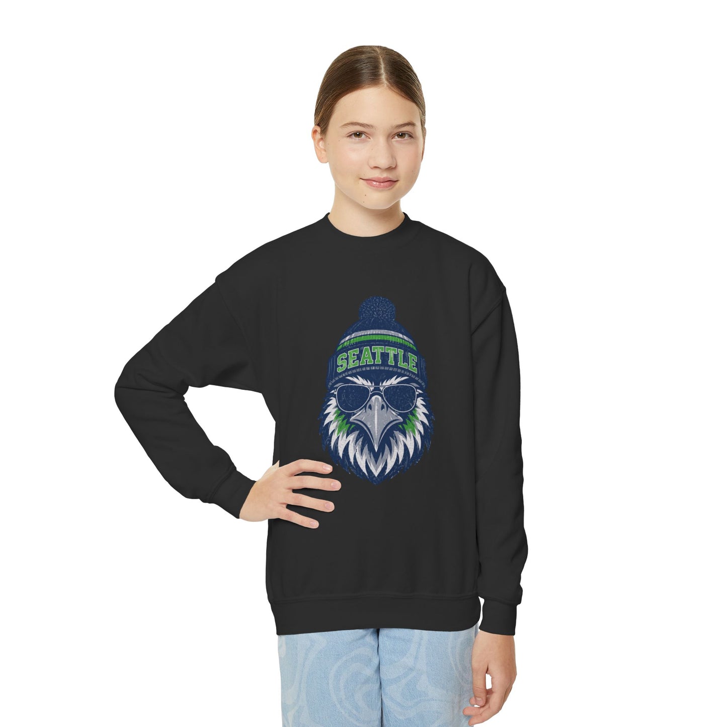 Seattle Classic Character Football Graphic Youth Sweatshirt