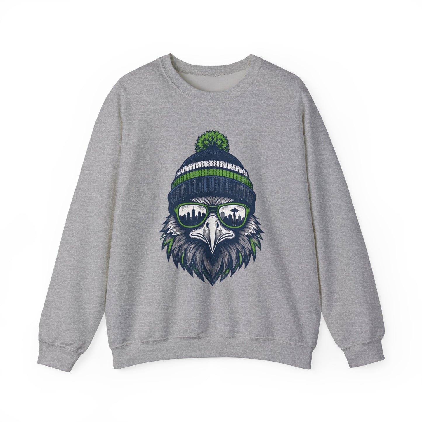 Seattle Retro Spirit Character Football Graphic Sweatshirt