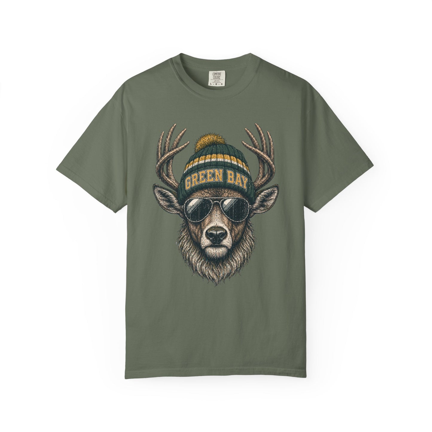 Green Bay Retro Woodland Football Graphic T-shirt