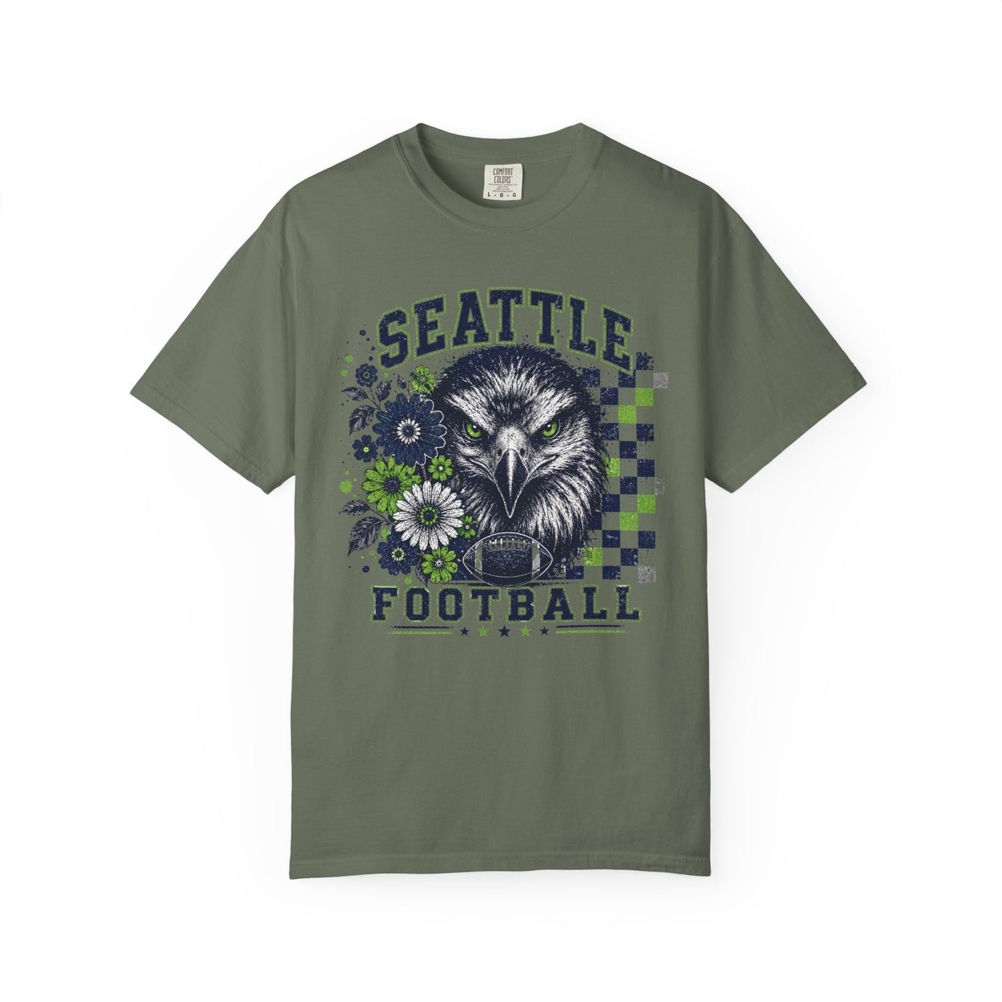 Seattle Checkered Football Graphic T-shirt