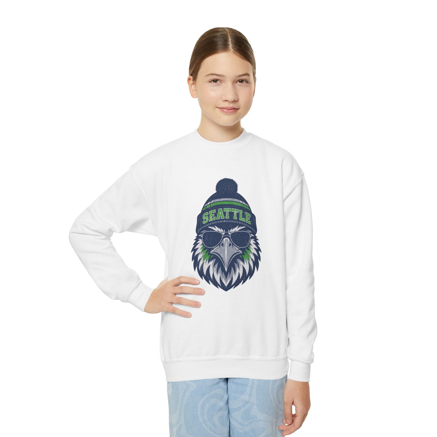 Seattle Classic Character Football Graphic Youth Sweatshirt