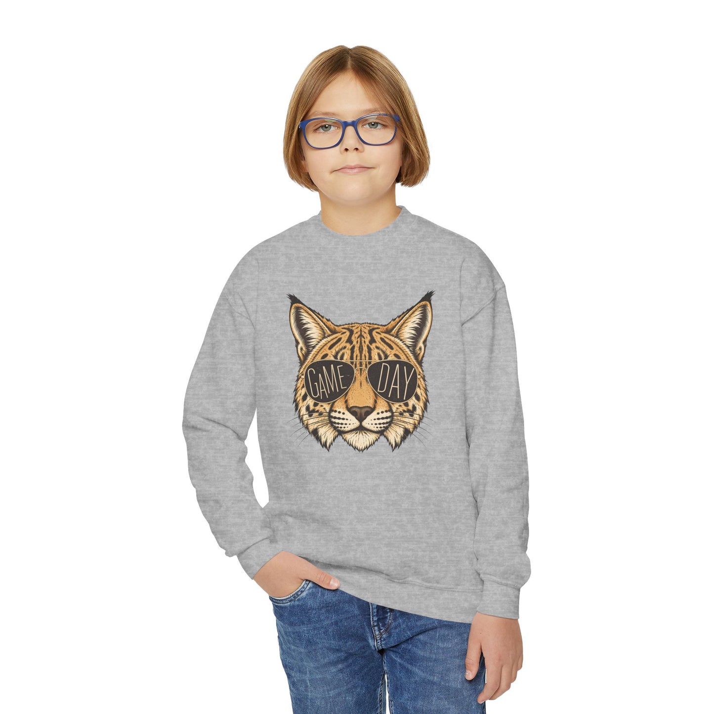 Wildcat Vintage School Spirit Graphic Youth Sweatshirt