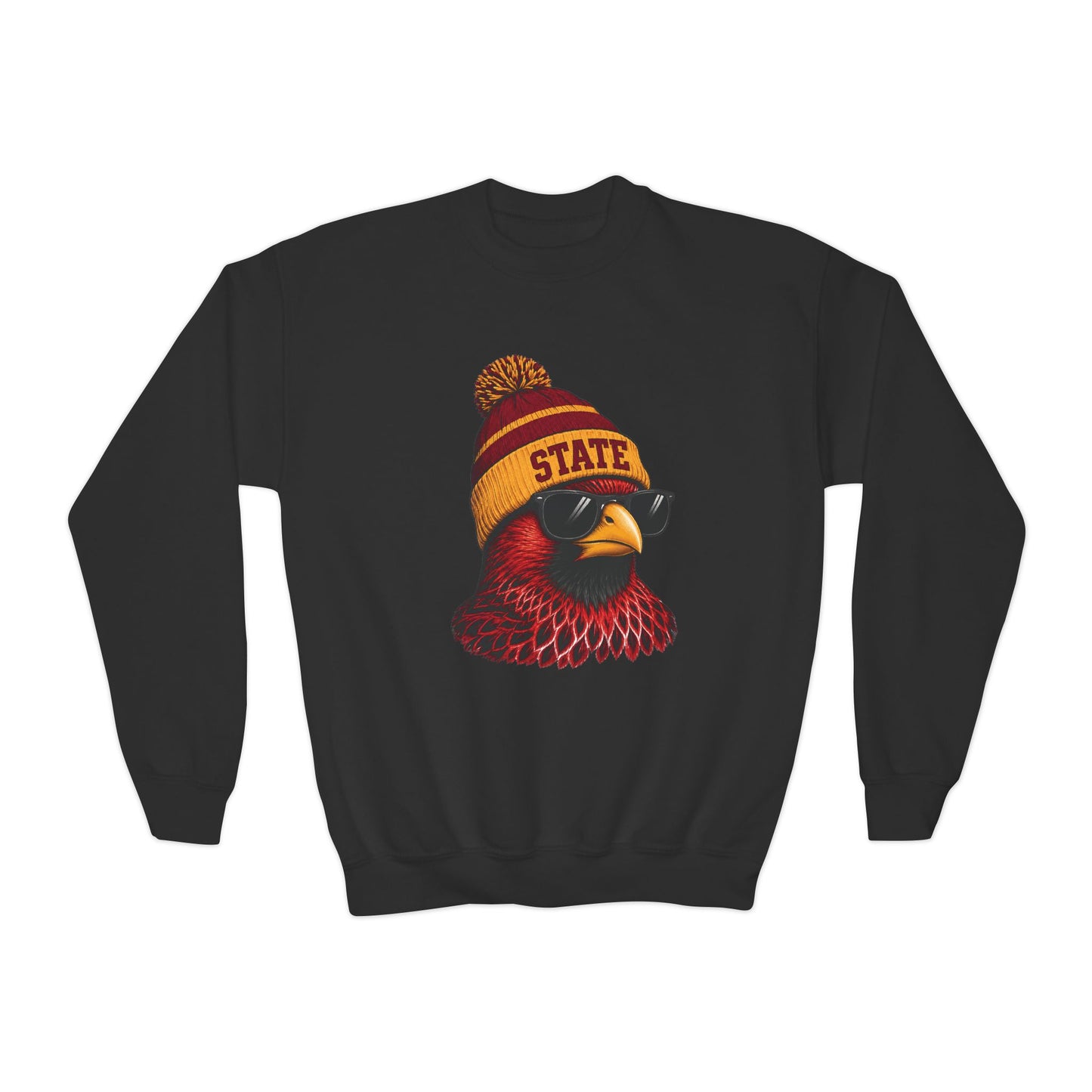 Youth Cardinal Football Graphic Youth Sweatshirt
