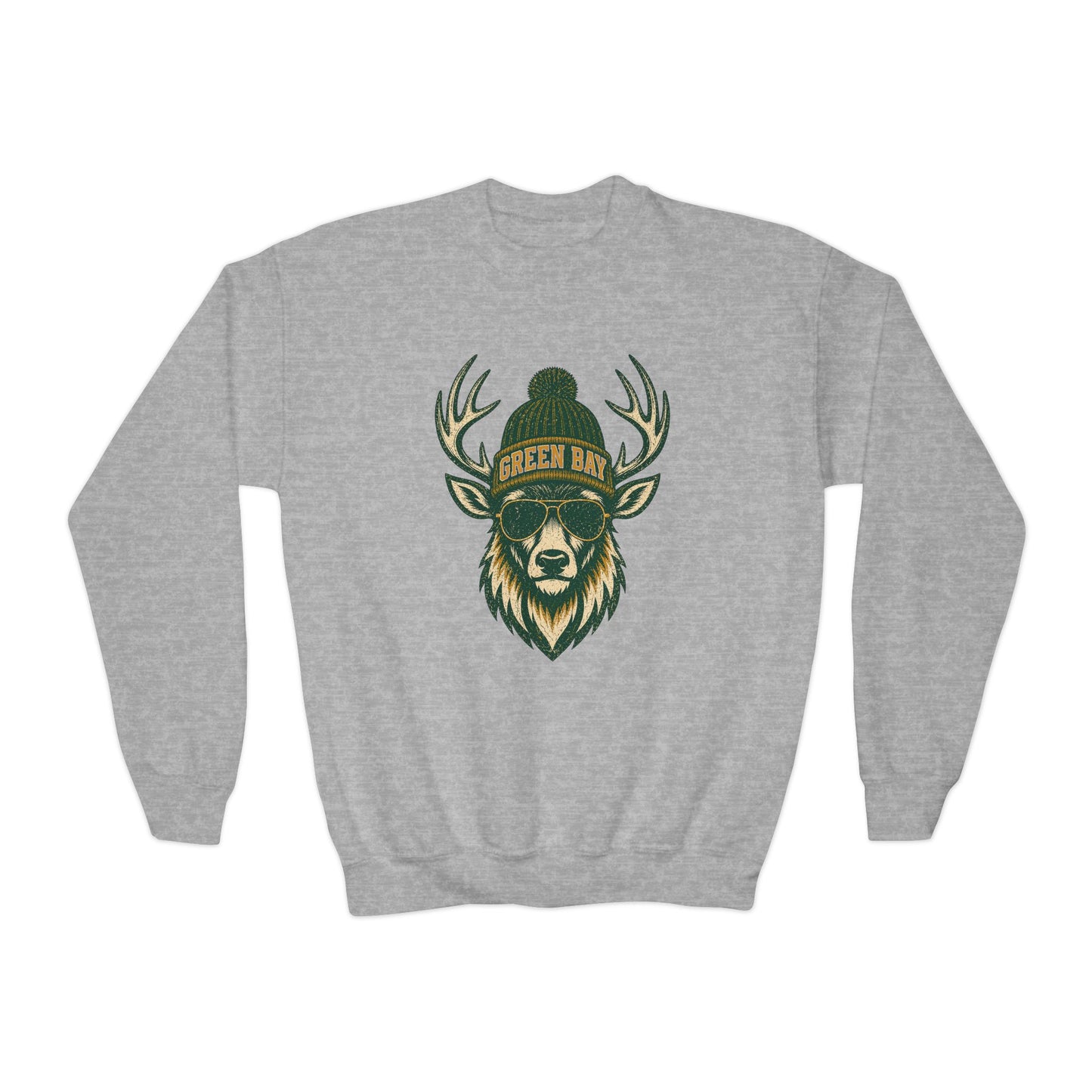 Green Bay Woodland Football Graphic Youth Sweatshirt