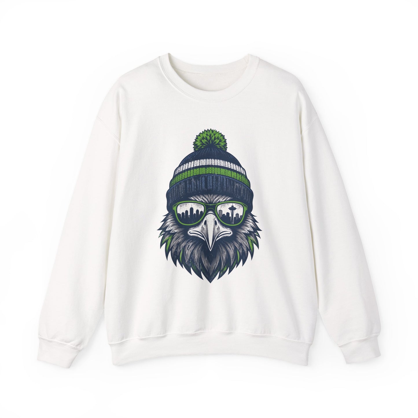 Seattle Retro Spirit Character Football Graphic Sweatshirt