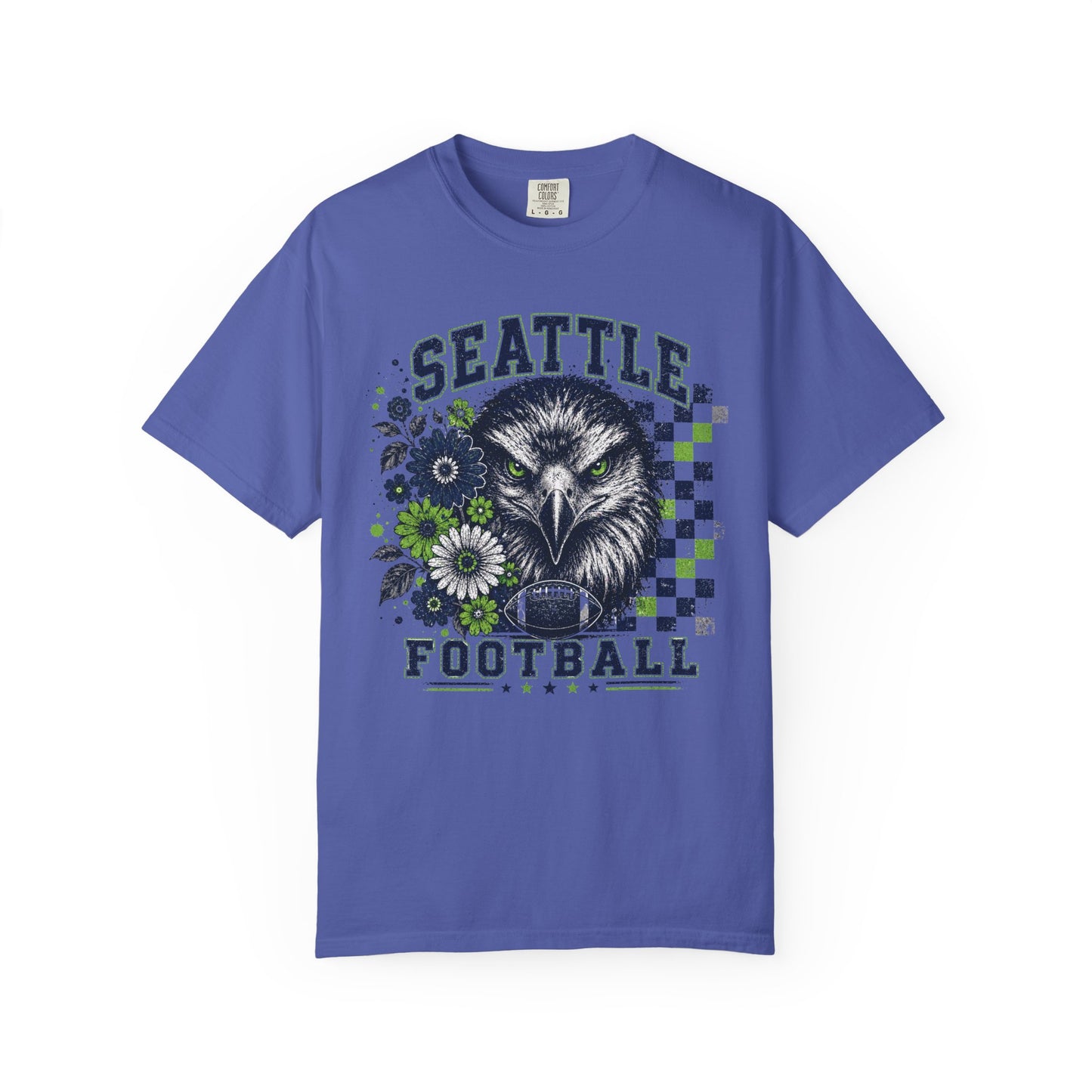 Seattle Checkered Football Graphic T-shirt