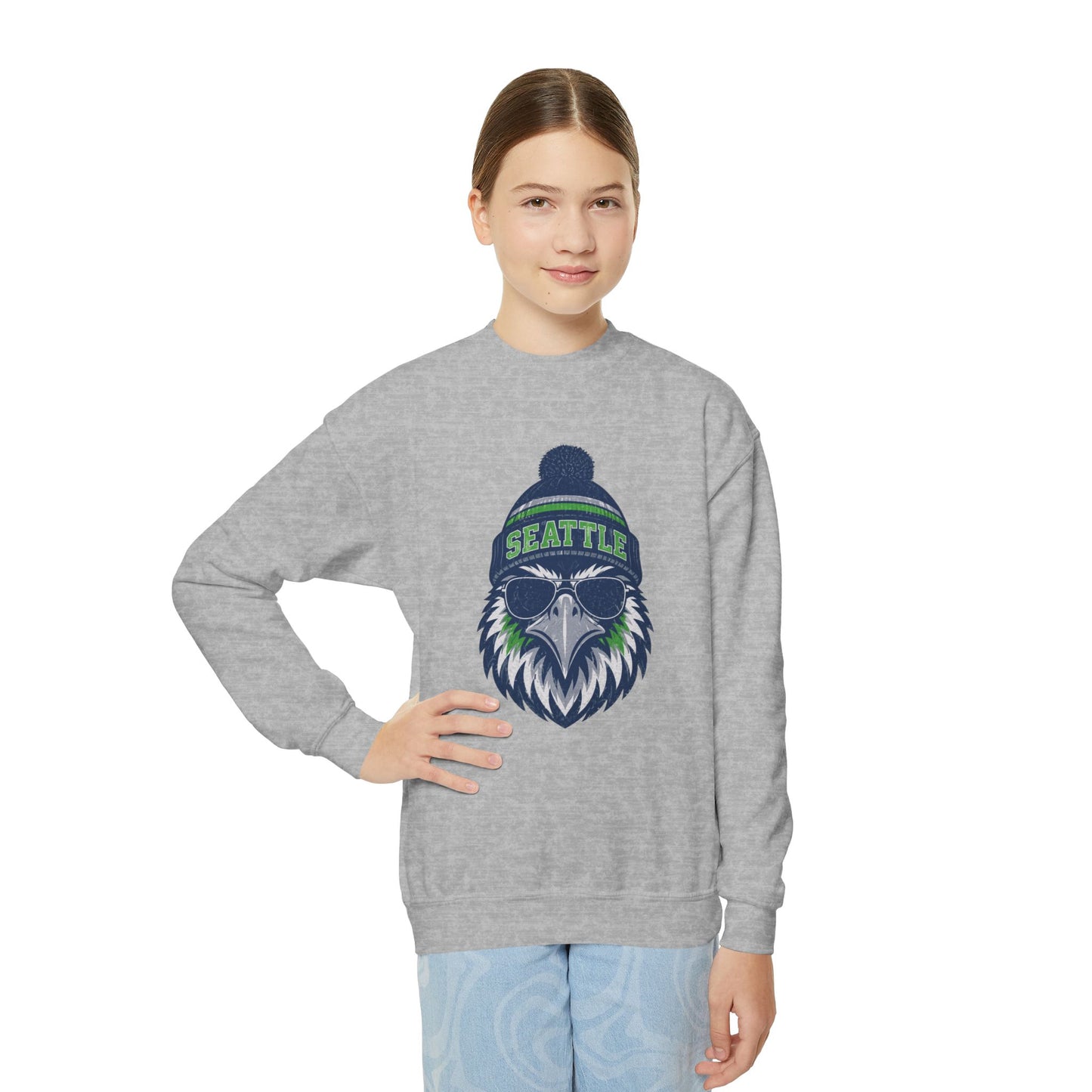Seattle Classic Character Football Graphic Youth Sweatshirt