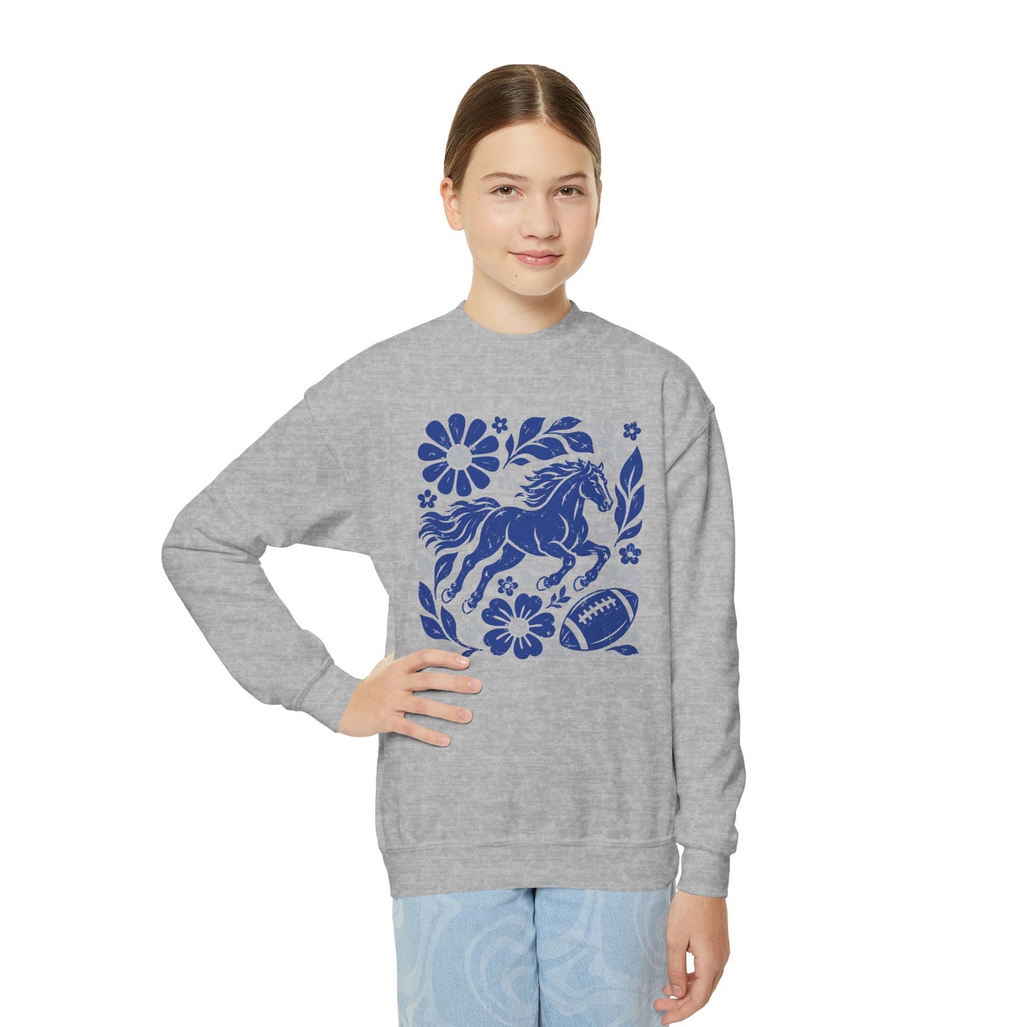 Indianapolis Boho Football Graphic Youth Sweatshirt