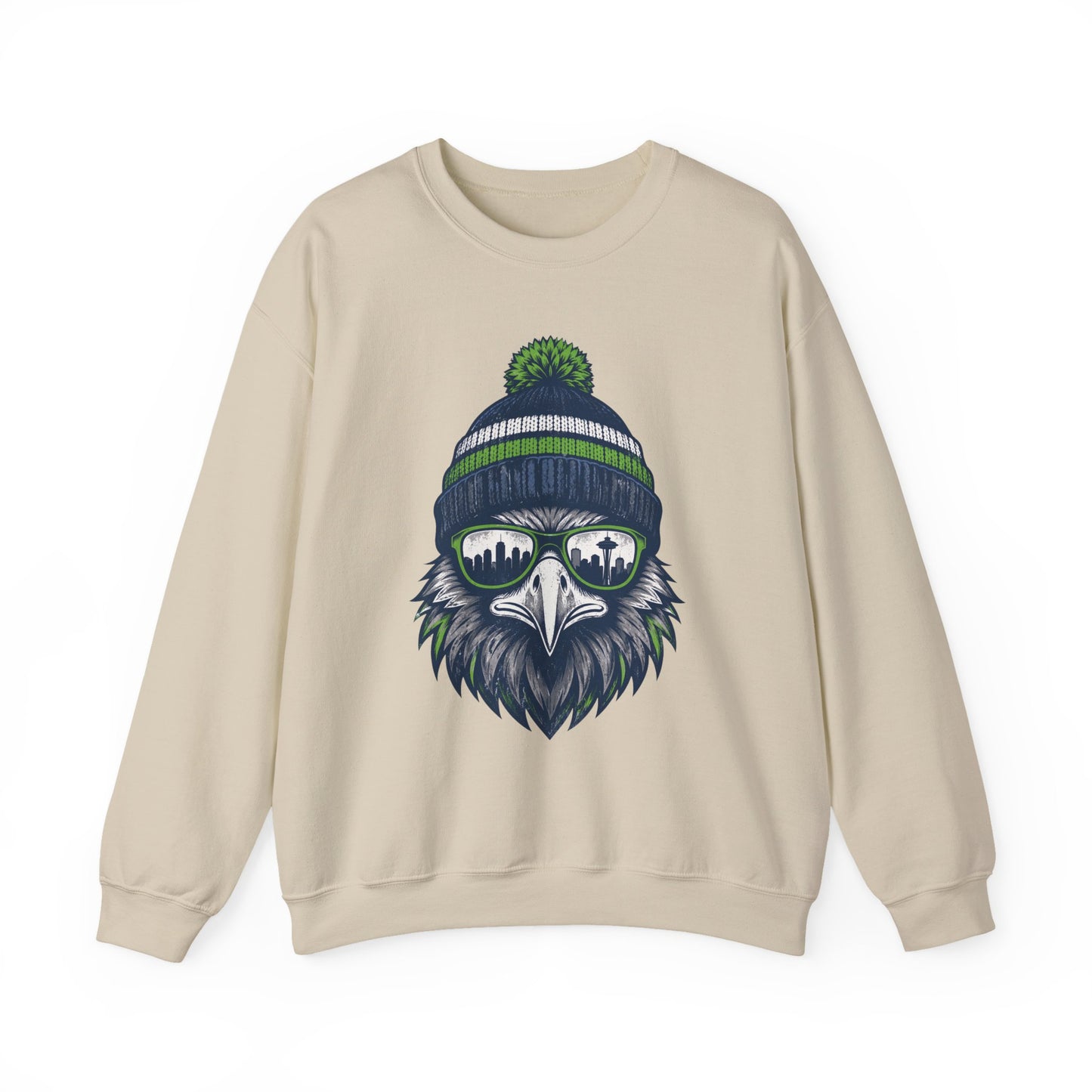 Seattle Retro Spirit Character Football Graphic Sweatshirt