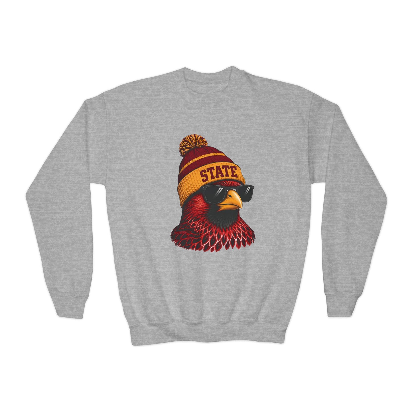 Youth Cardinal Football Graphic Youth Sweatshirt