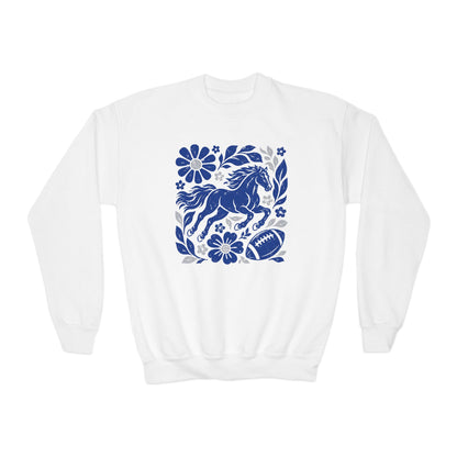 Indianapolis Boho Football Graphic Youth Sweatshirt
