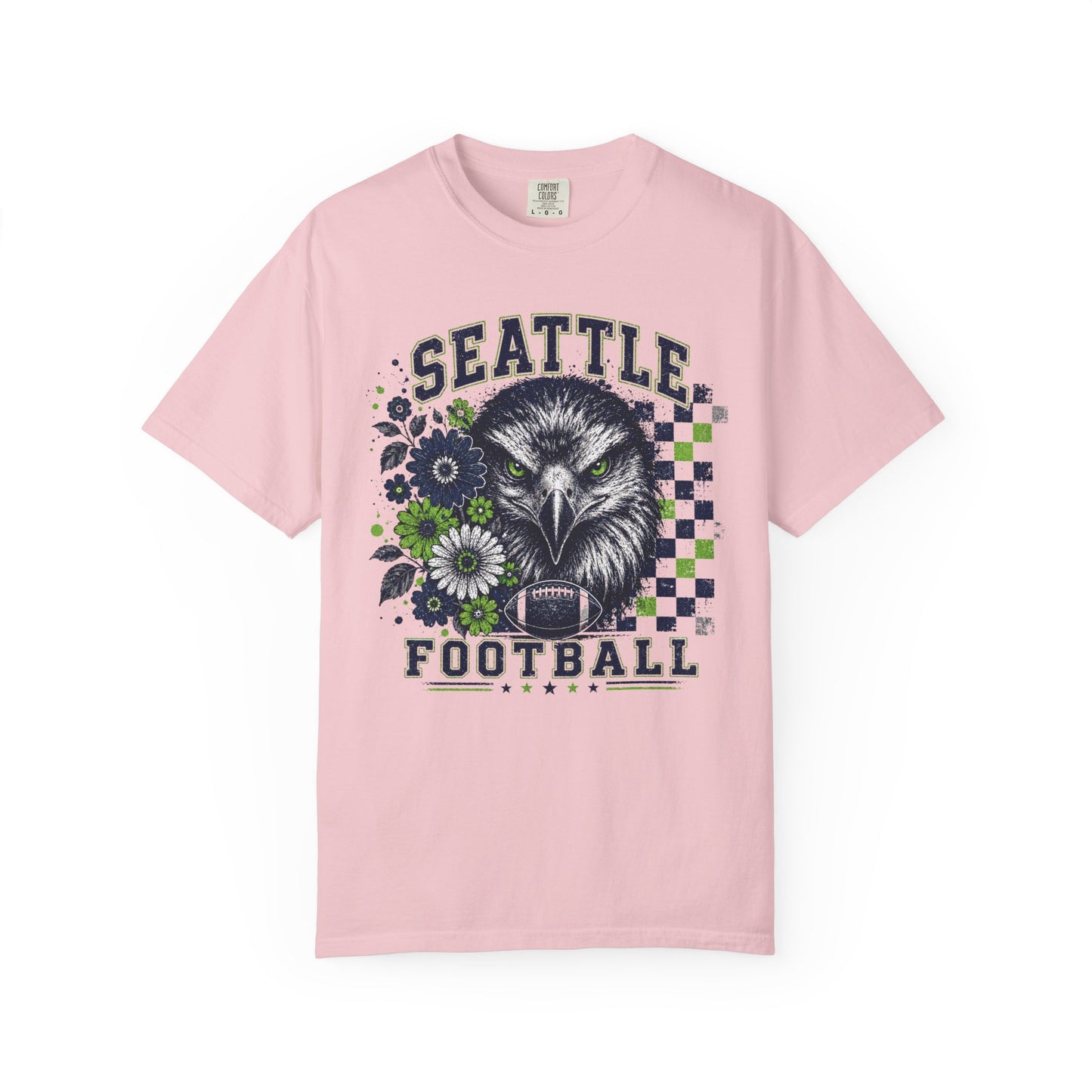Seattle Checkered Football Graphic T-shirt