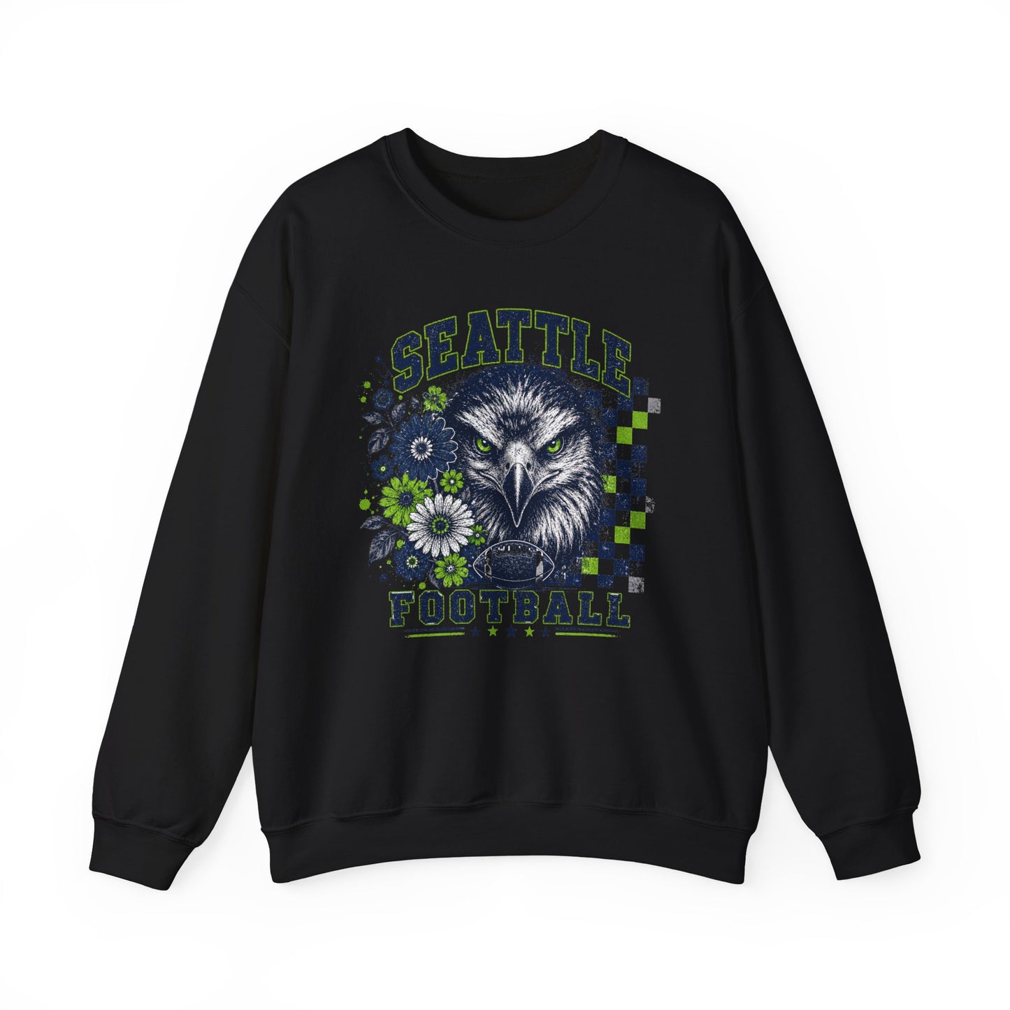 Seattle Checkered Football Graphic Sweatshirt