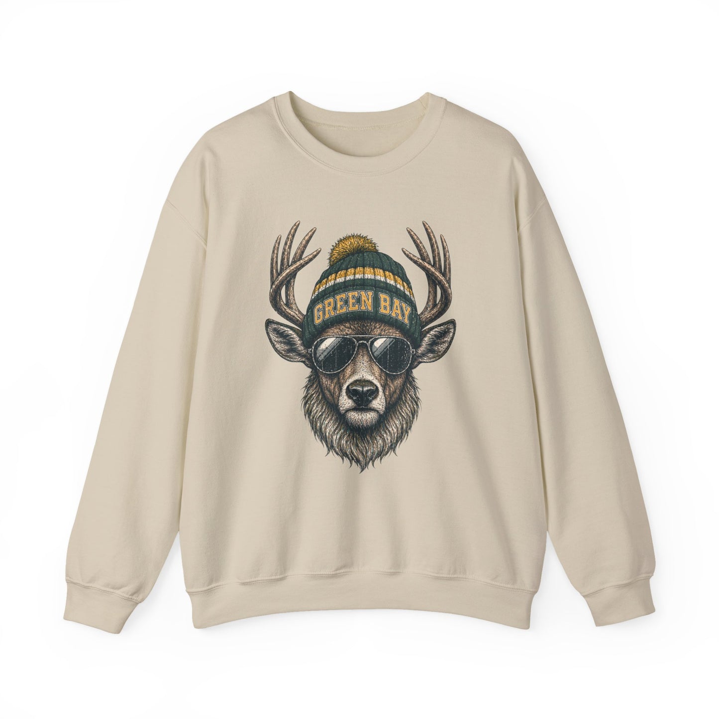 Green Bay Retro Woodland Football Graphic Sweatshirt