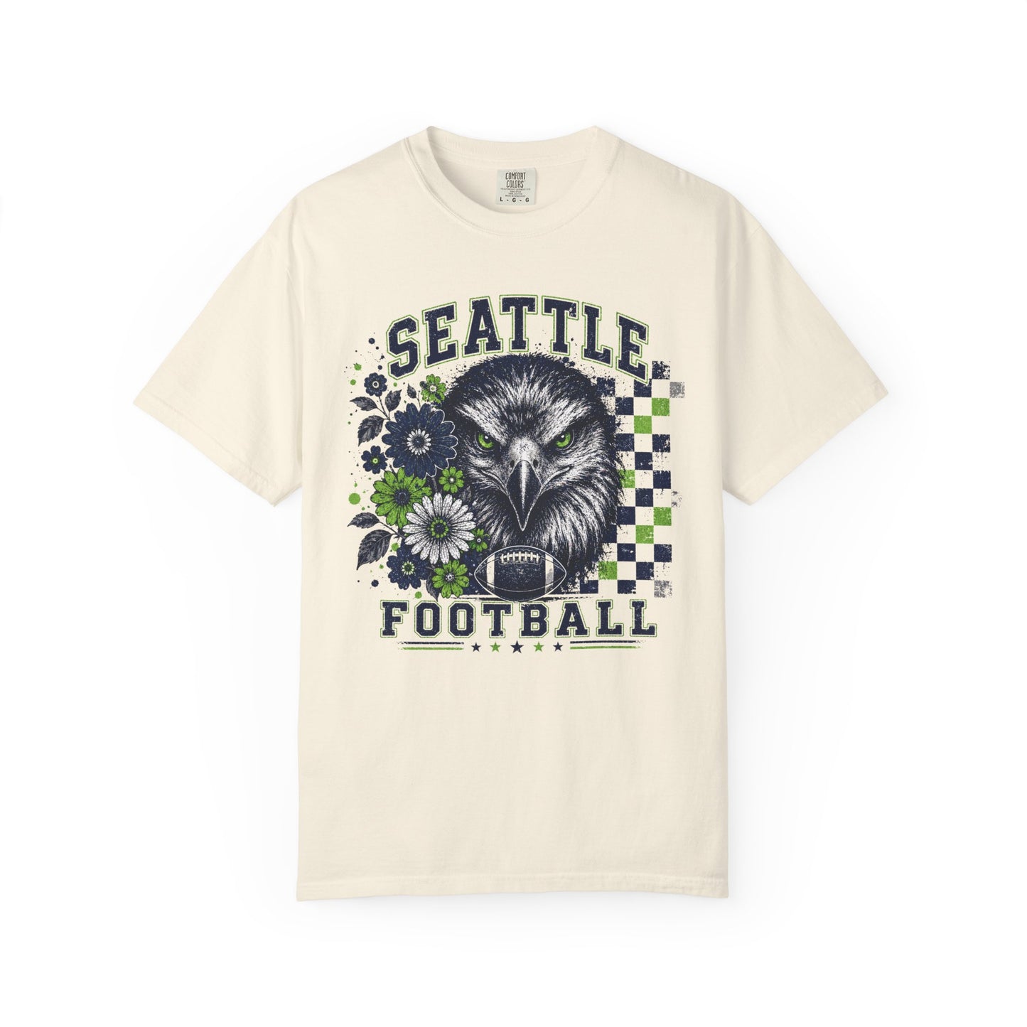 Seattle Checkered Football Graphic T-shirt