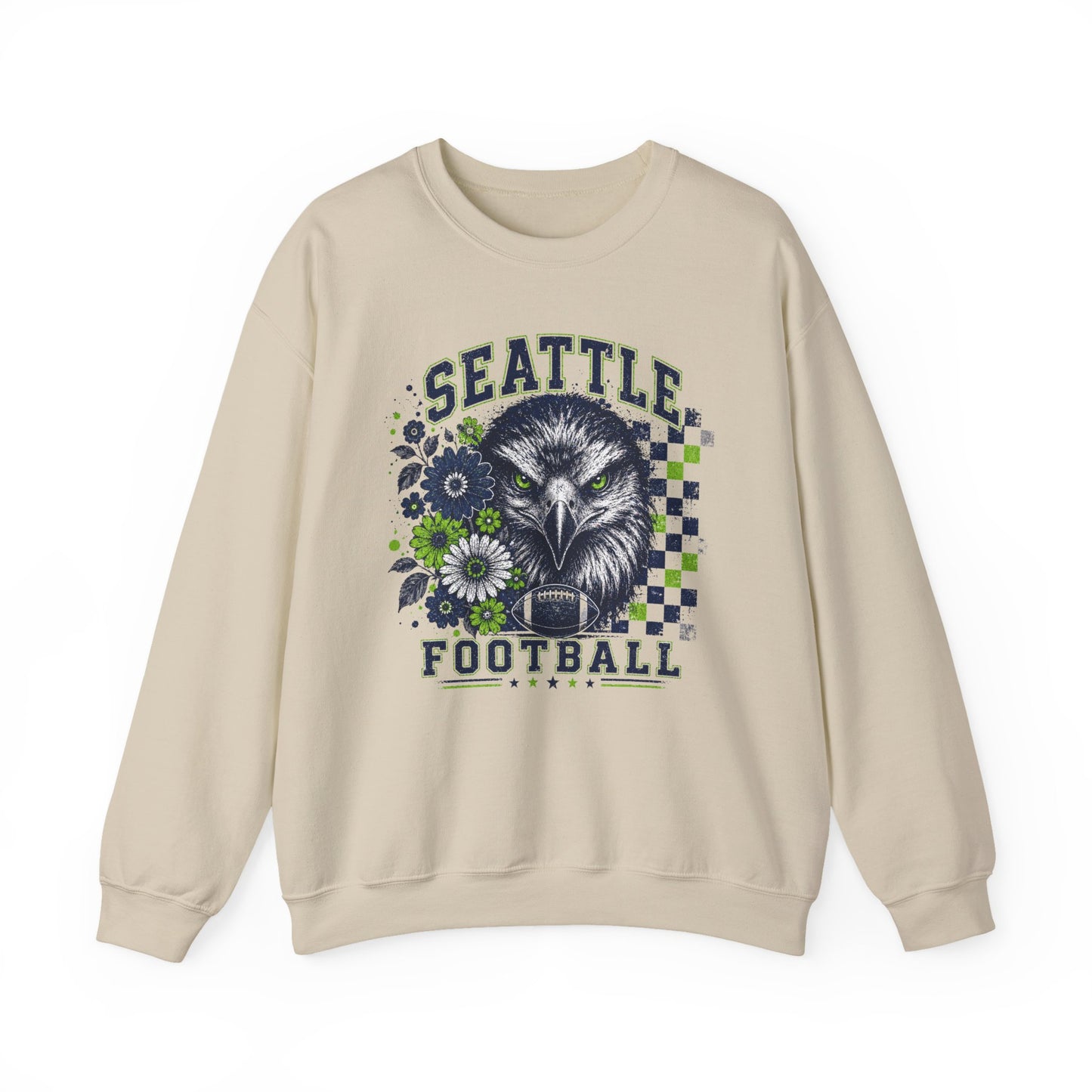 Seattle Checkered Football Graphic Sweatshirt