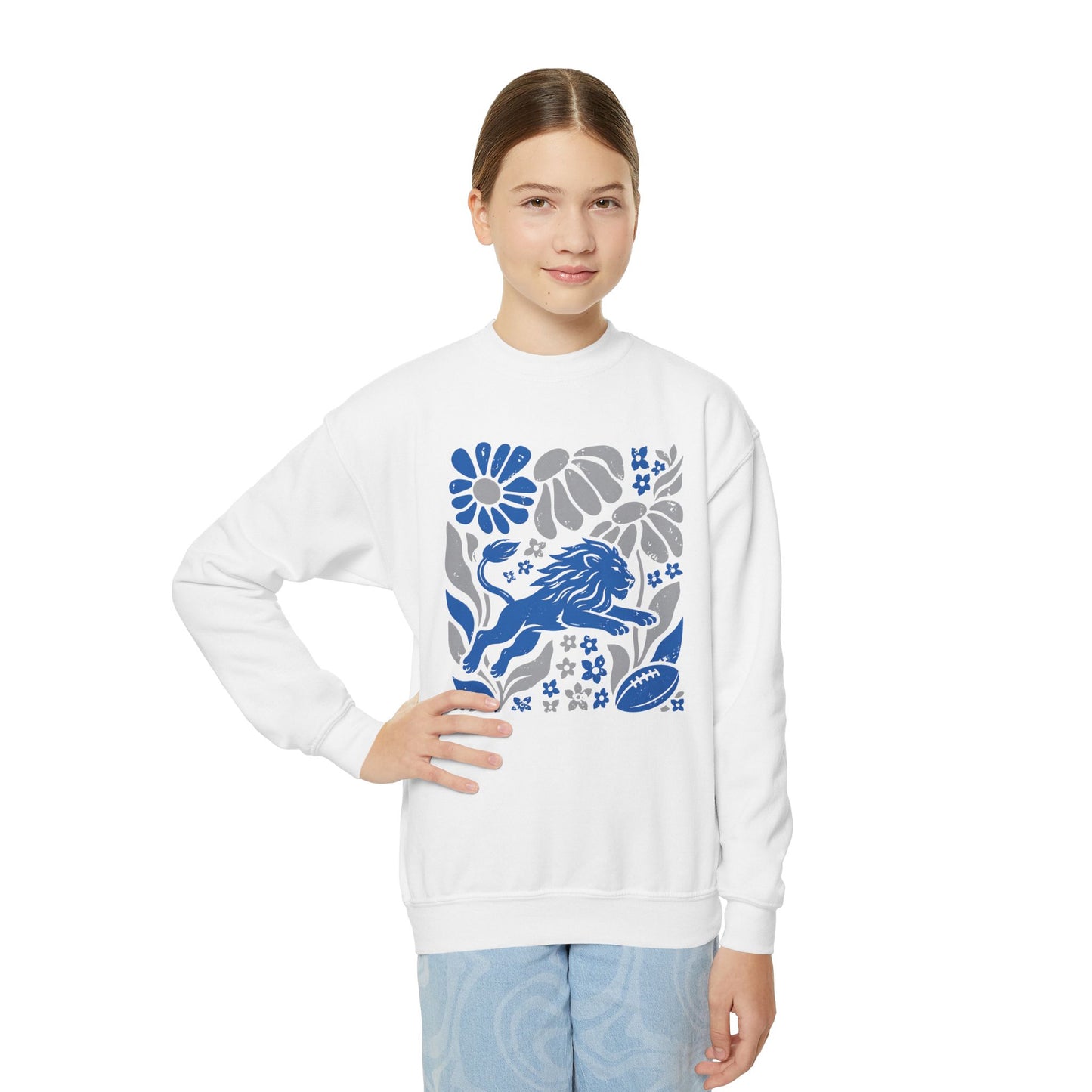 Detroit Boho Football Graphic Youth Sweatshirt